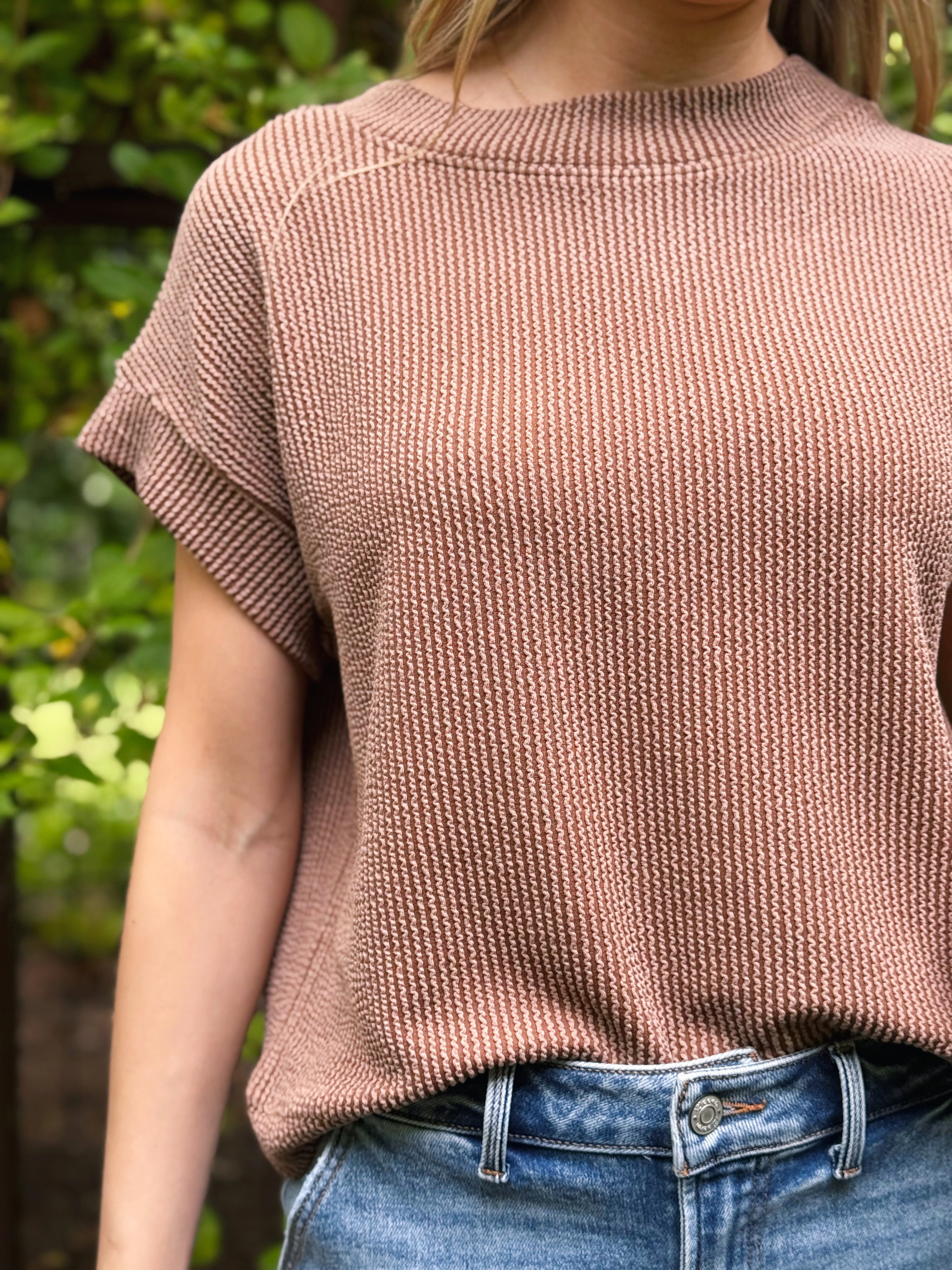 Golden Hour Glow Tee - BROWN