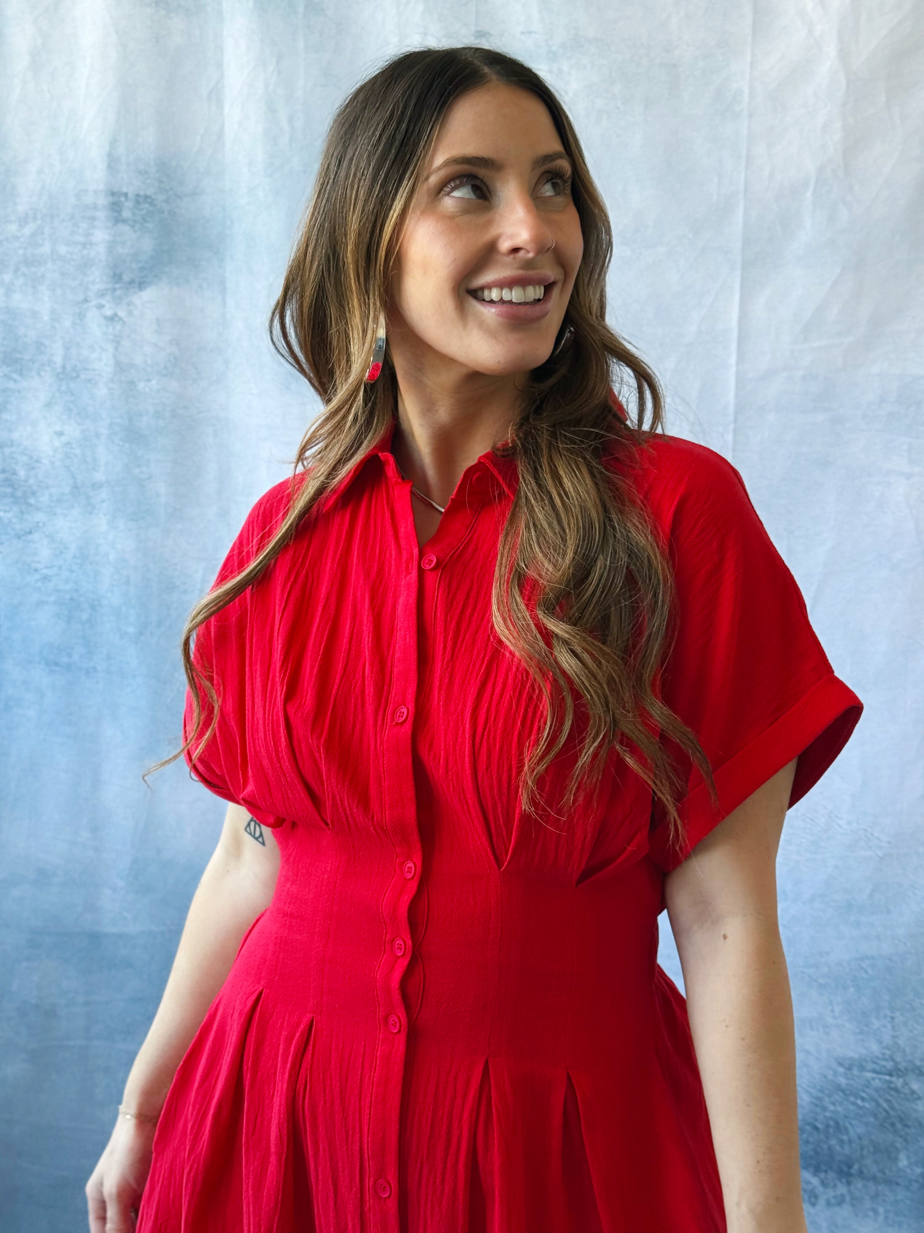 Over The Moon Dress - RED