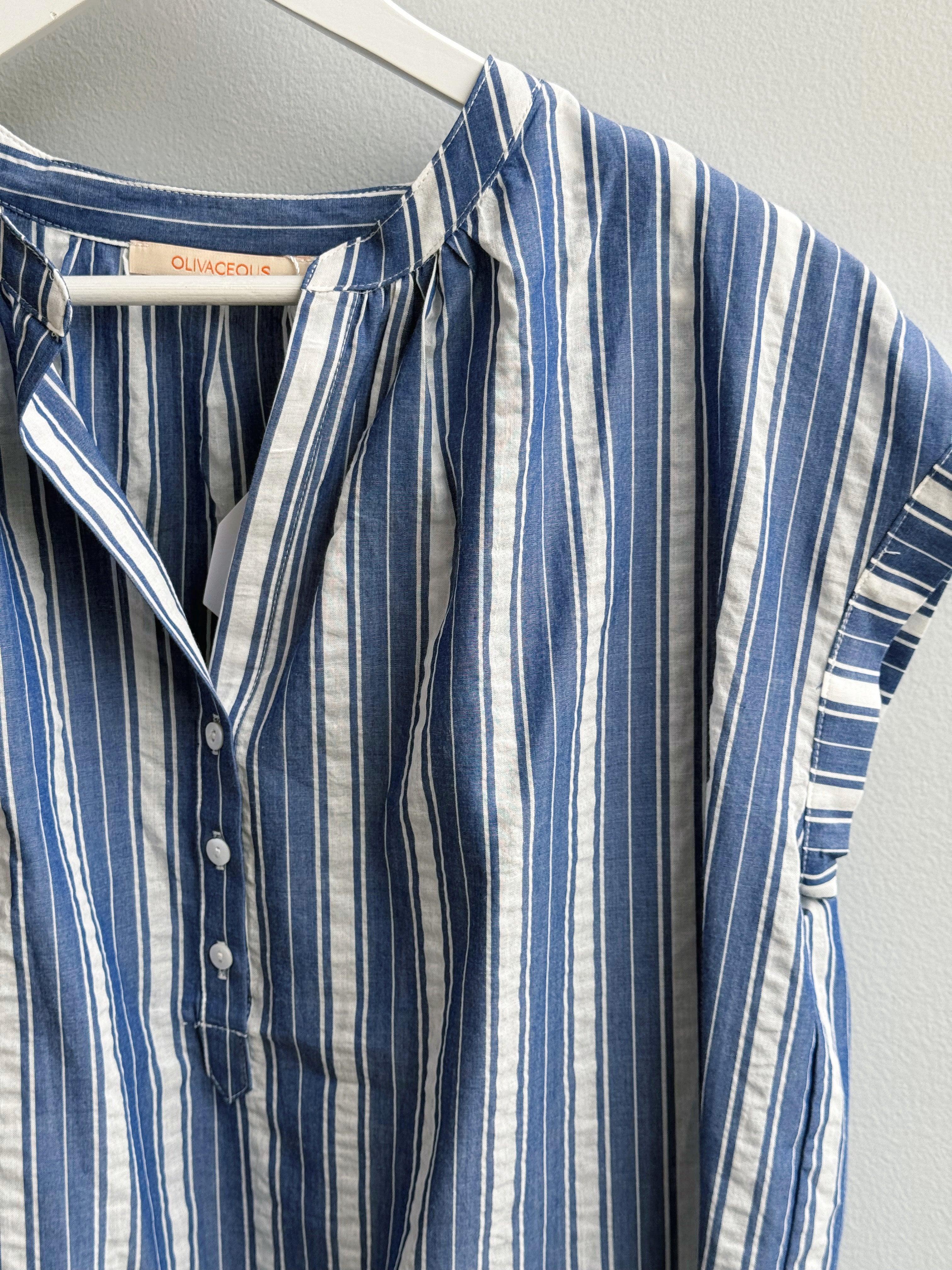 Cecil Blouse - BLUE/WHITE