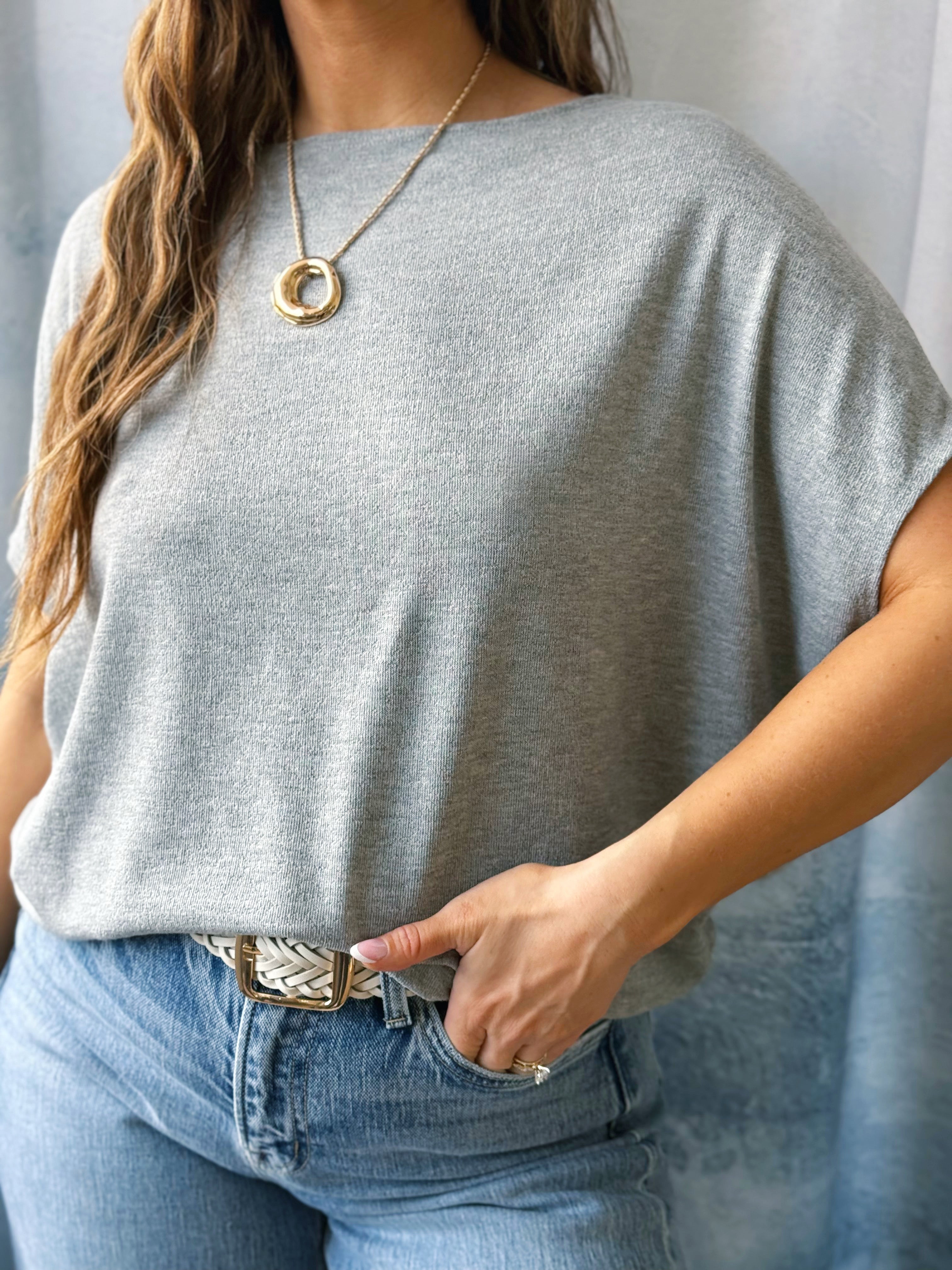 Favorite Comfy Tee - HEATHER GREY