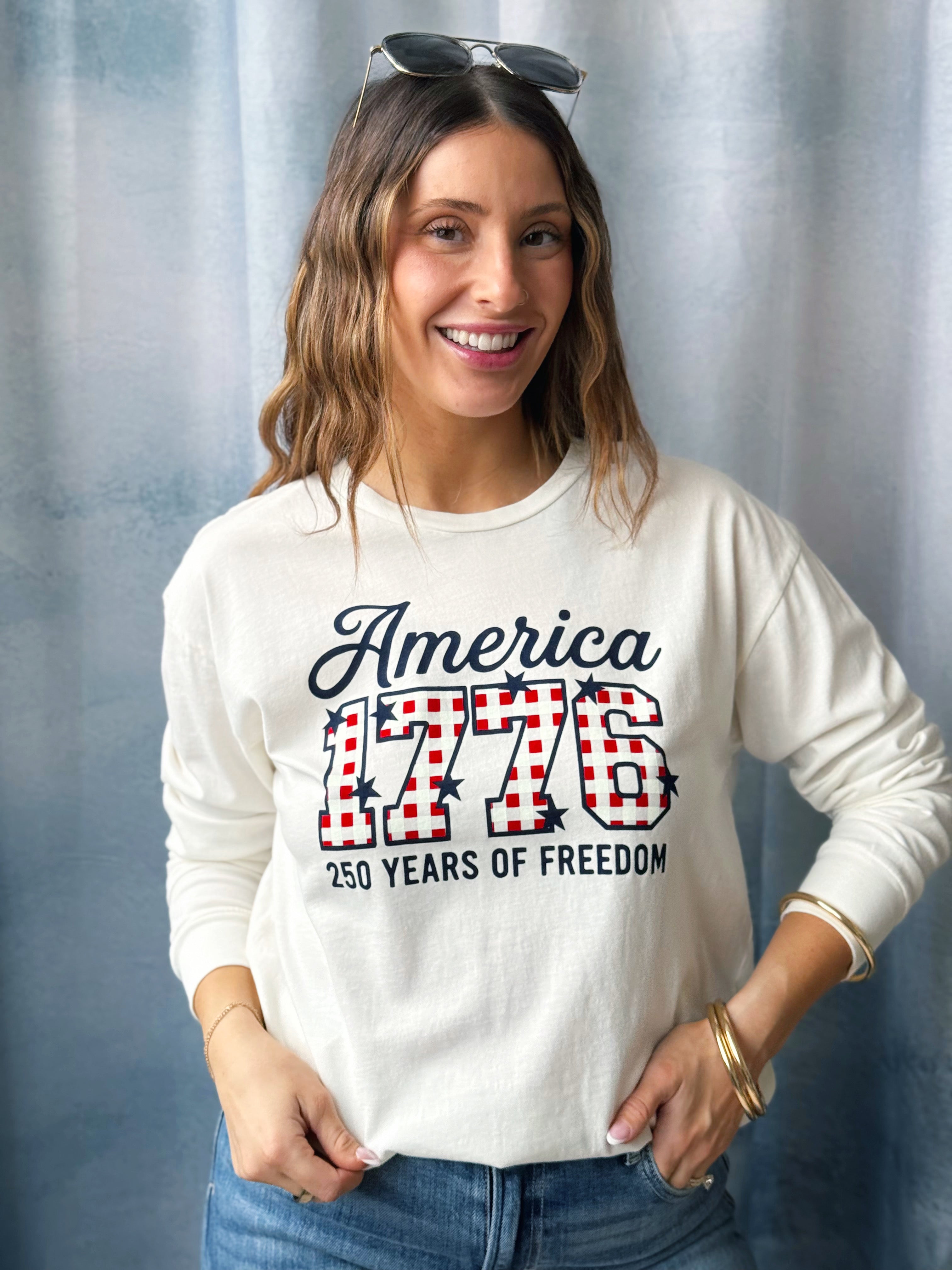 Years of Freedom Long Sleeve Tee - CREAM