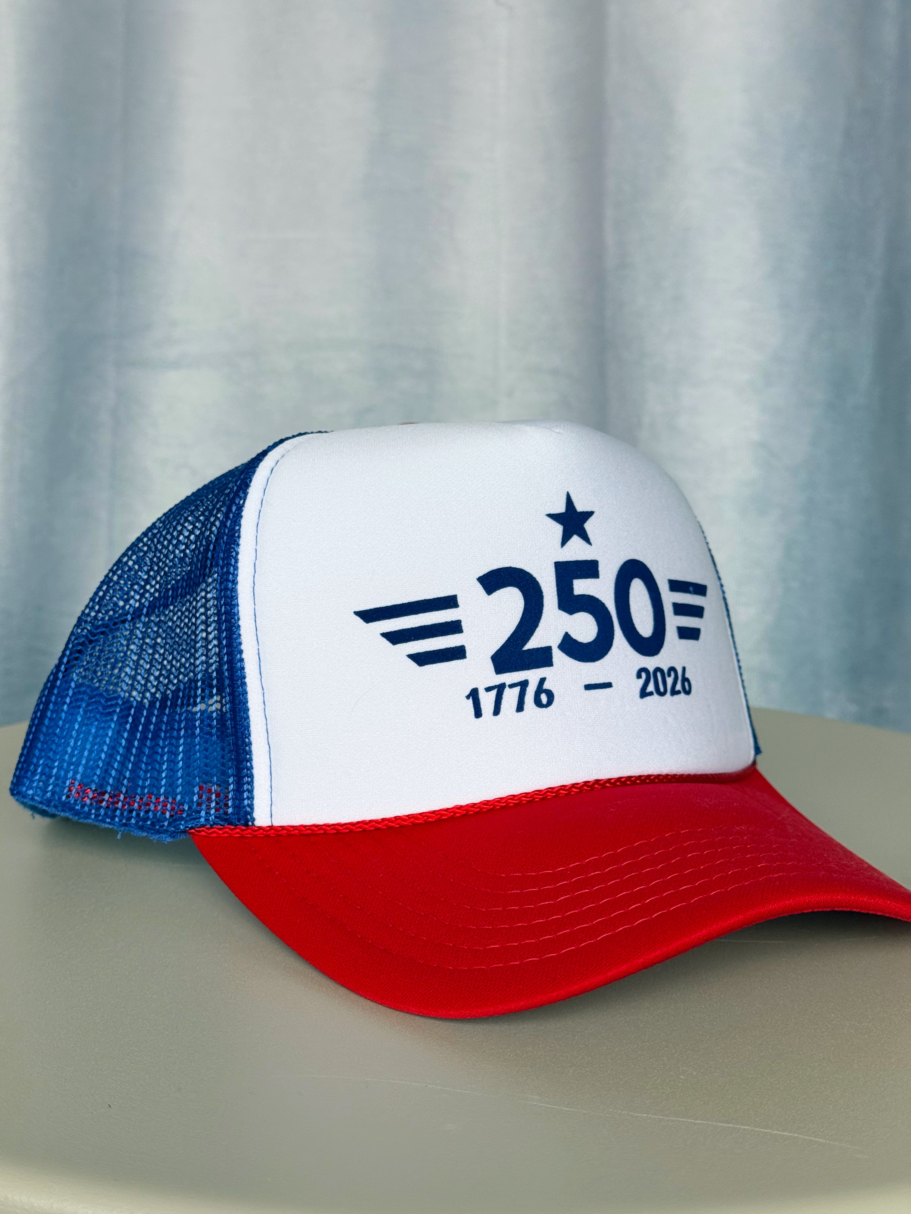 250th Anniversary Trucker Hat - RED/WHITE/NAVY