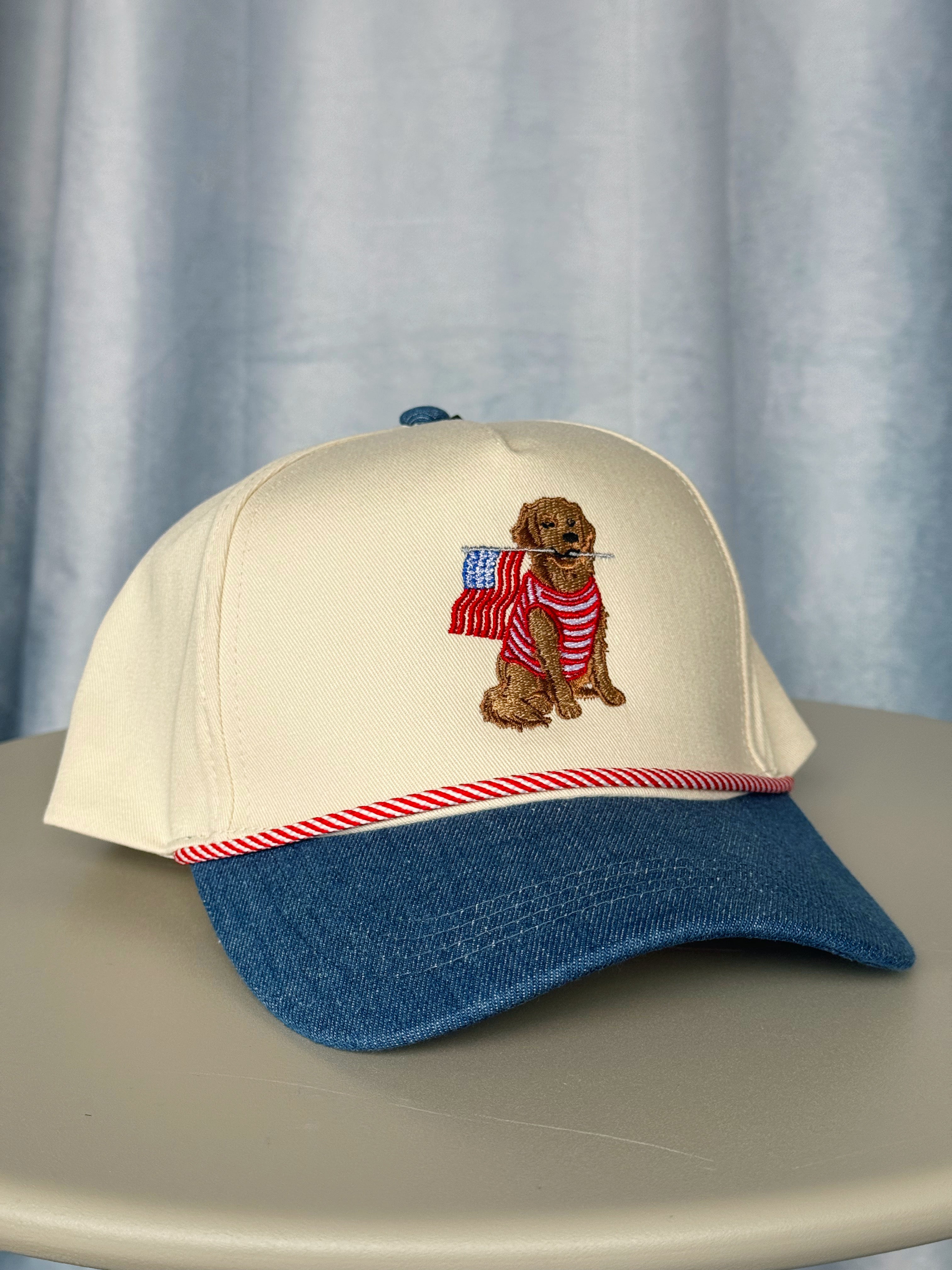 Golden Retriever Hat - DARK DENIM