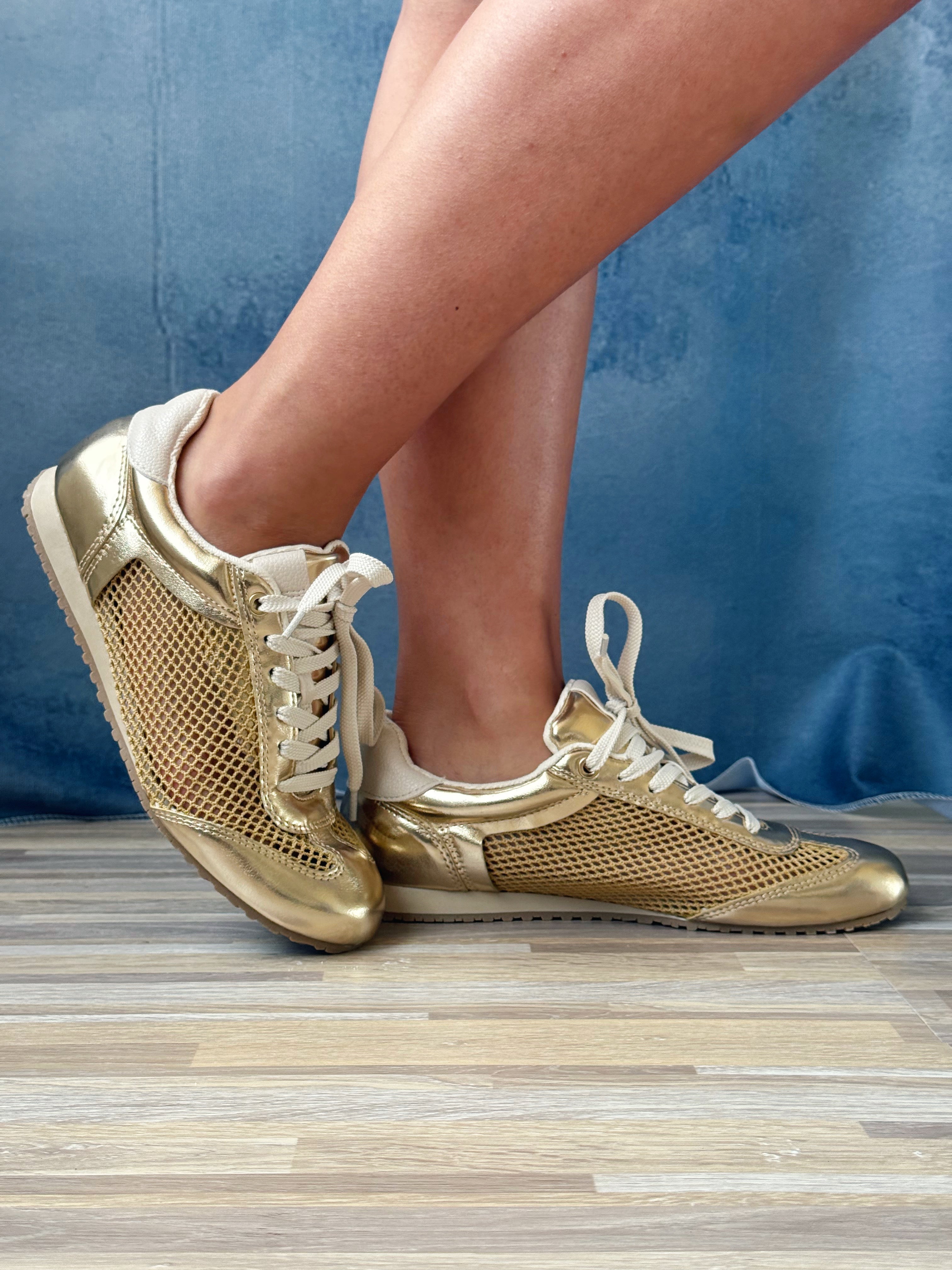 Zella Mesh Sneaker - GOLD