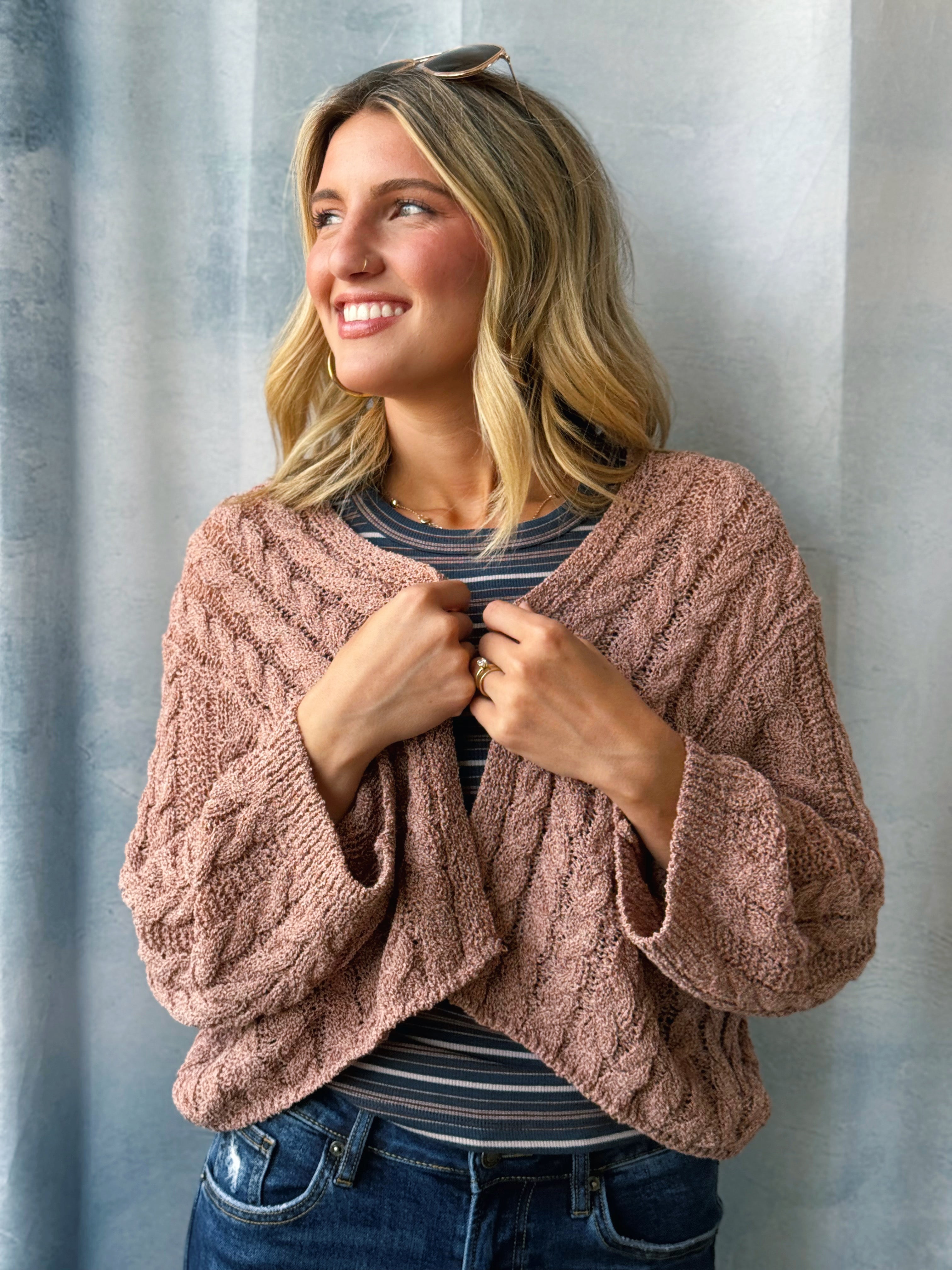 Miss You Cardigan - ROSE