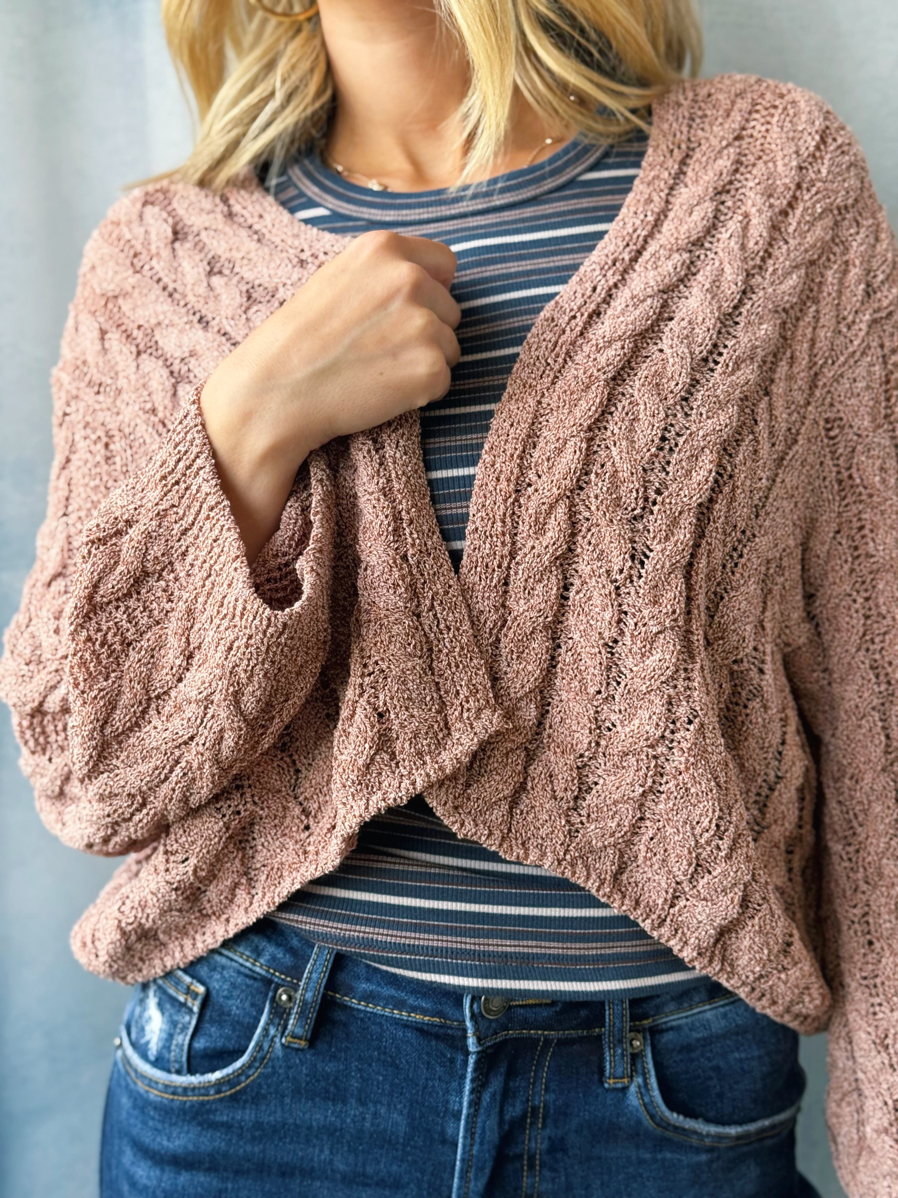 Miss You Cardigan - ROSE
