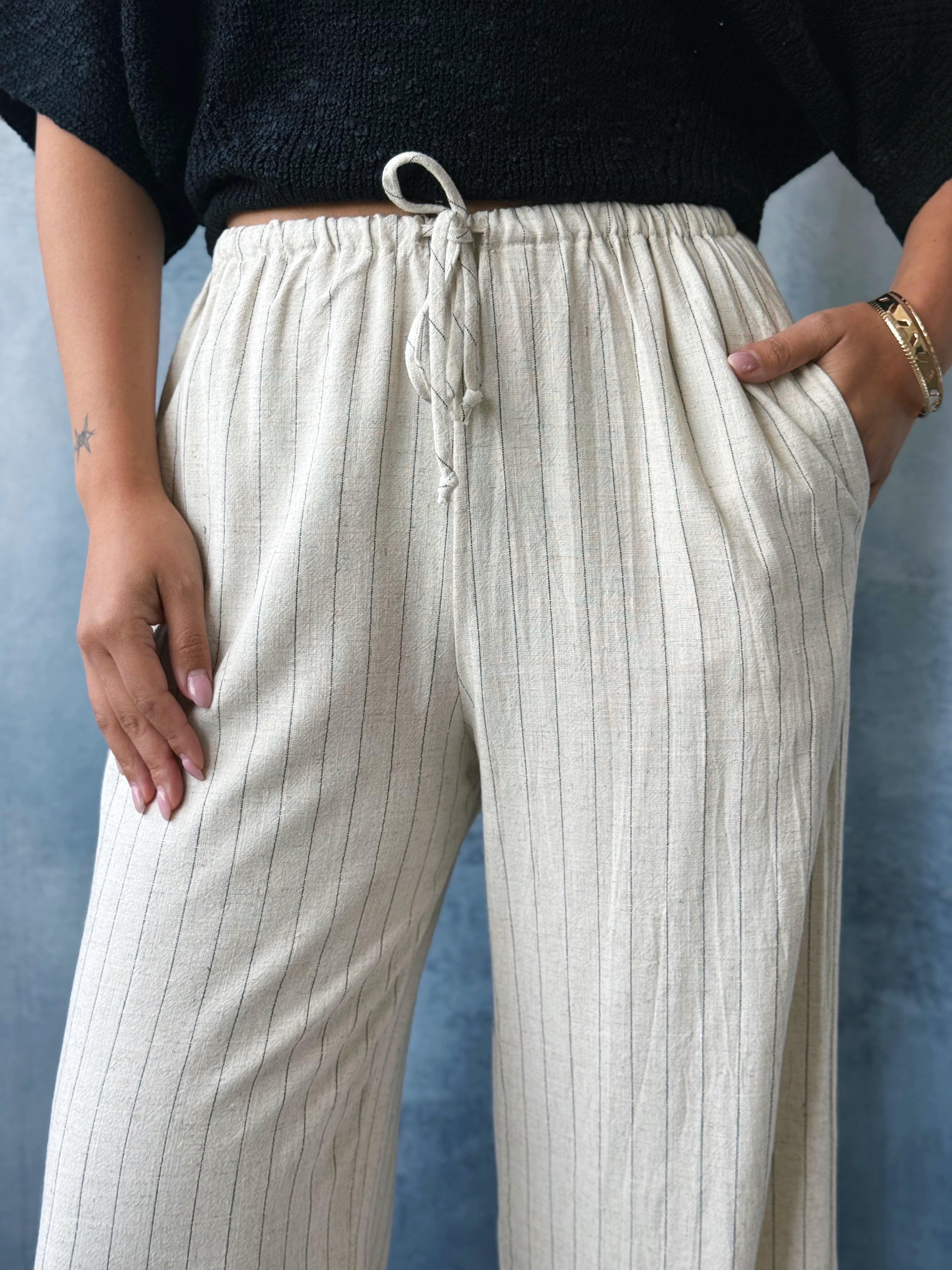 Ember Linen Pants - NATURAL