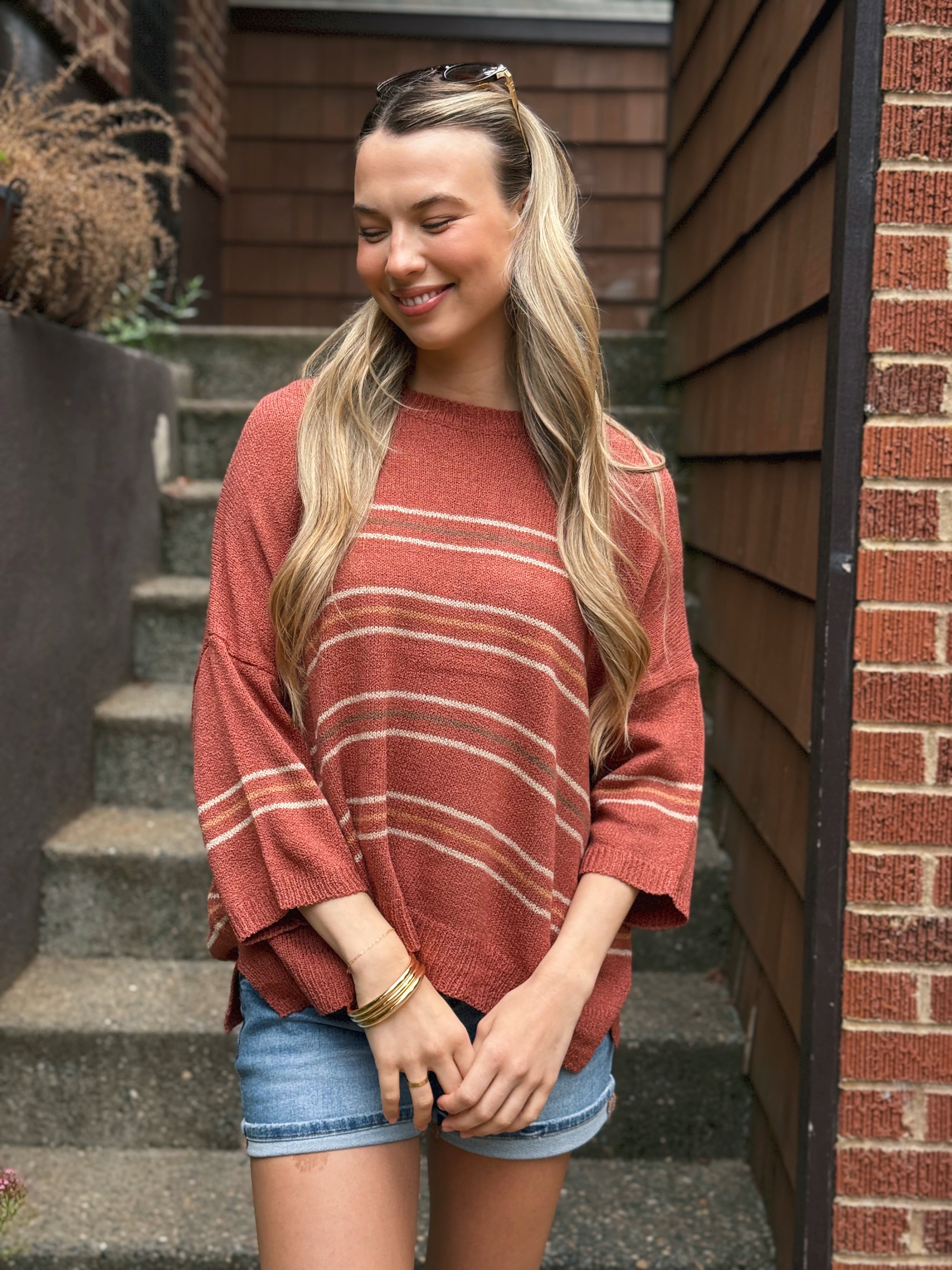 Breezy Sweater - RUST