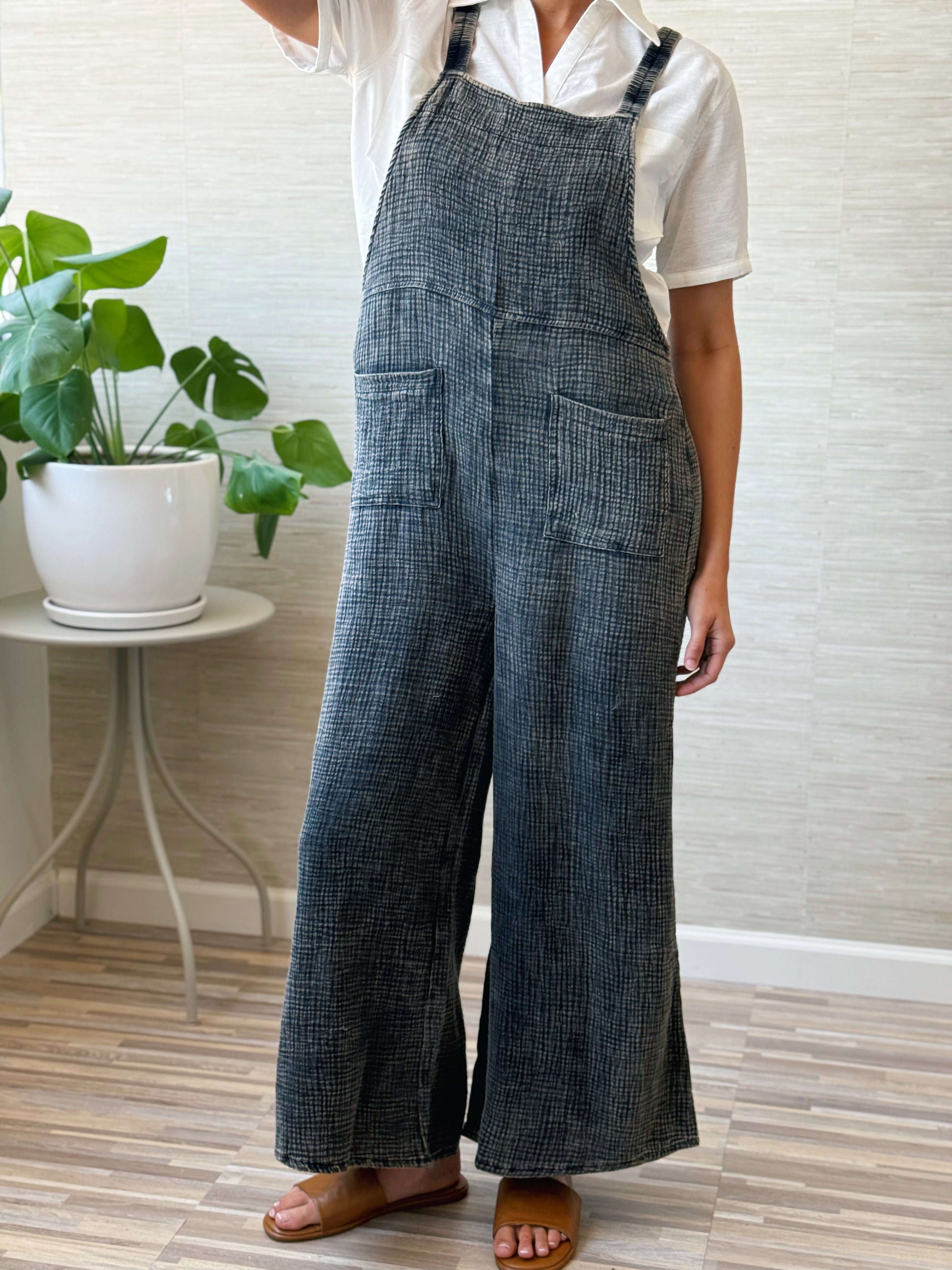 Seagrass Overalls - ASH BLACK