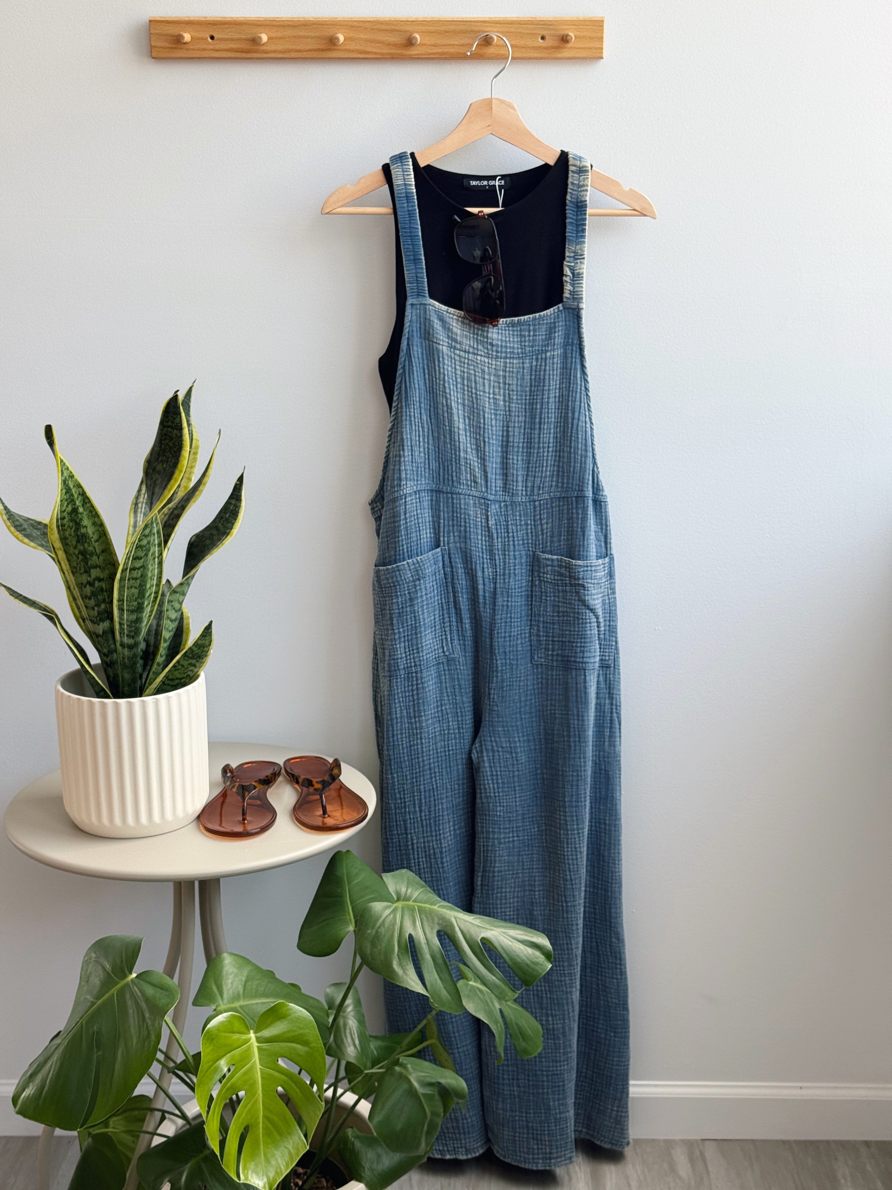 Seagrass Overalls - DUSTY BLUE