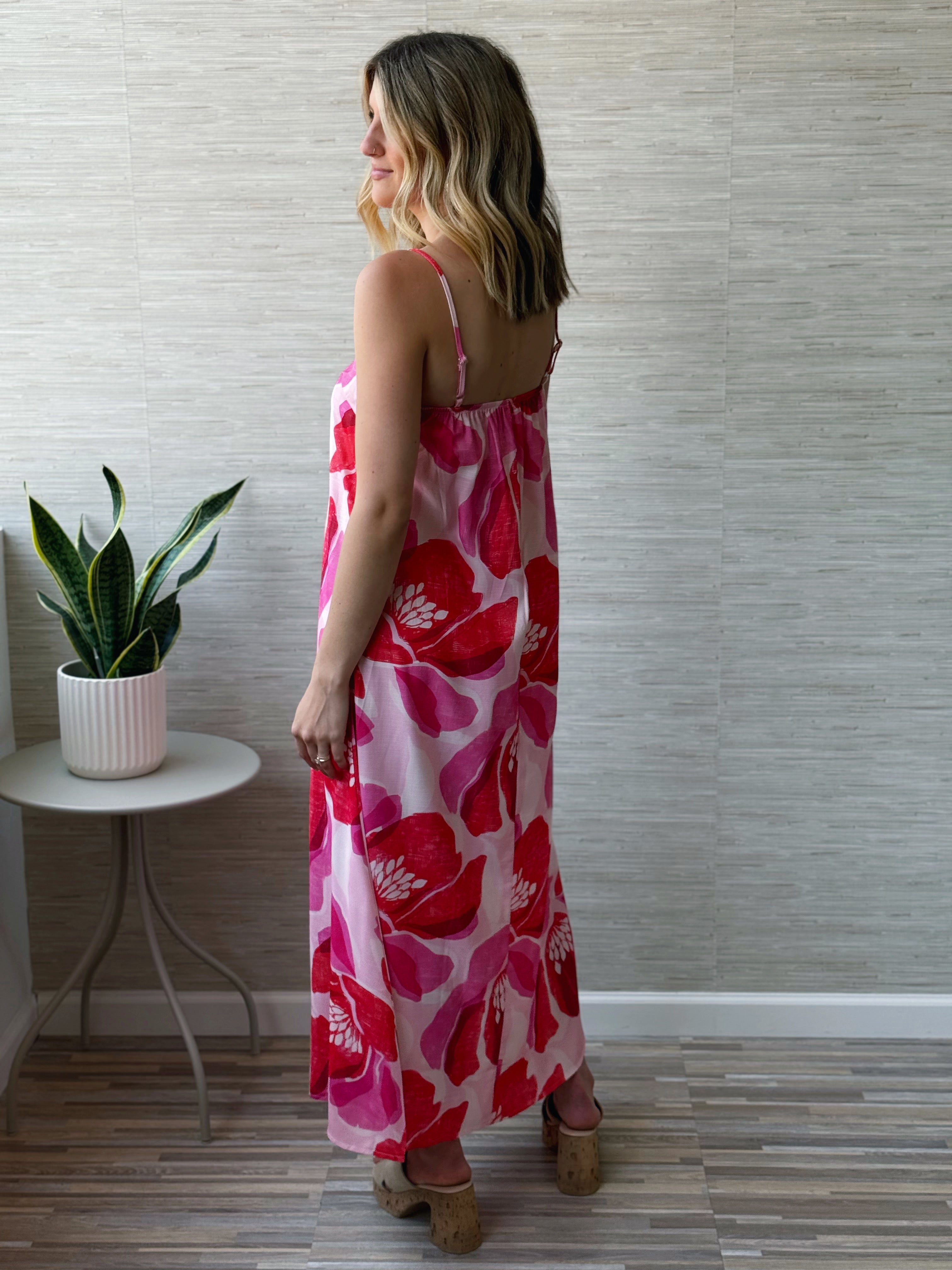Renae Floral Dress - PINK