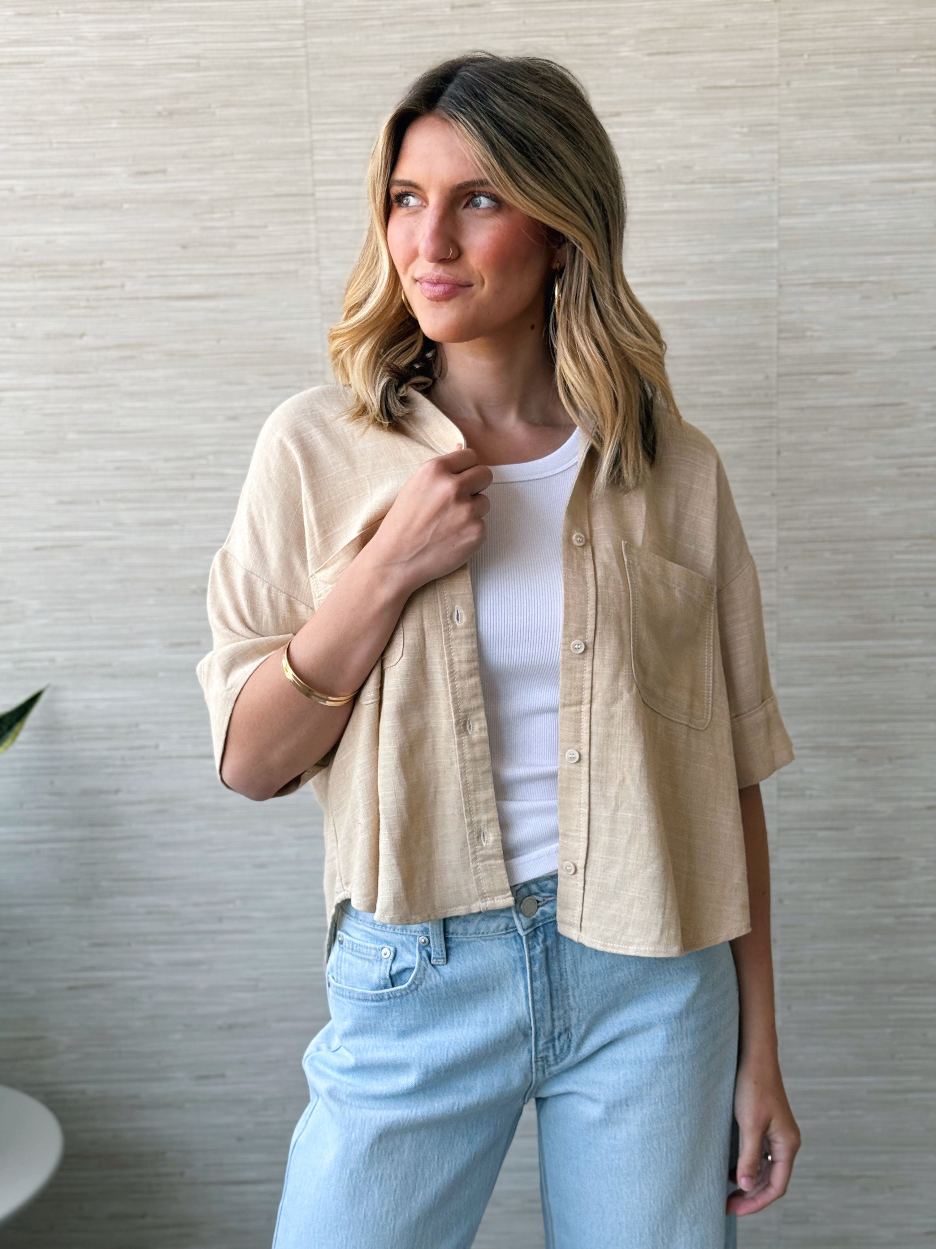 Bowen Shirt- BEIGE
