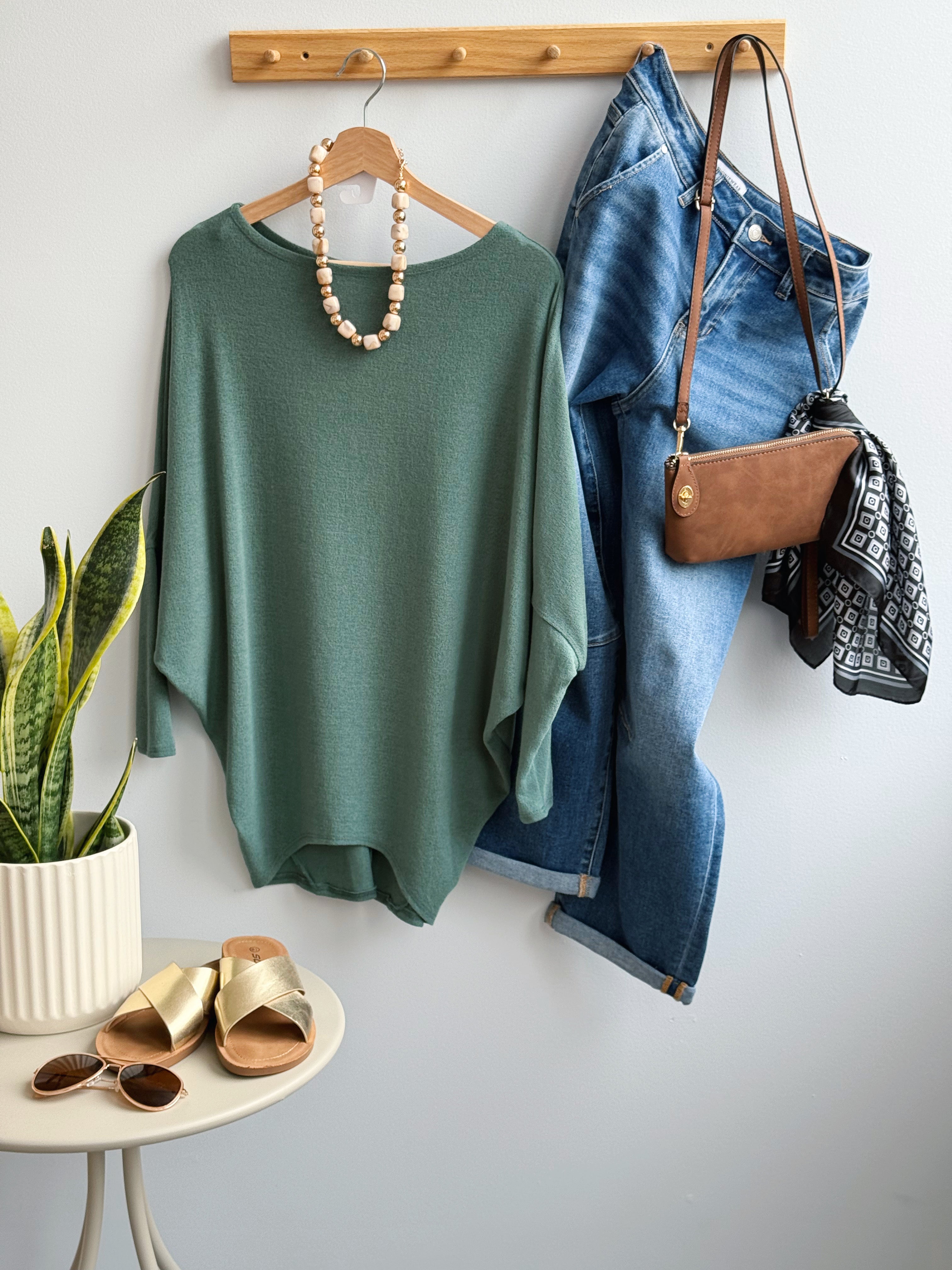 Favorite Comfy Tunic - DARK SAGE