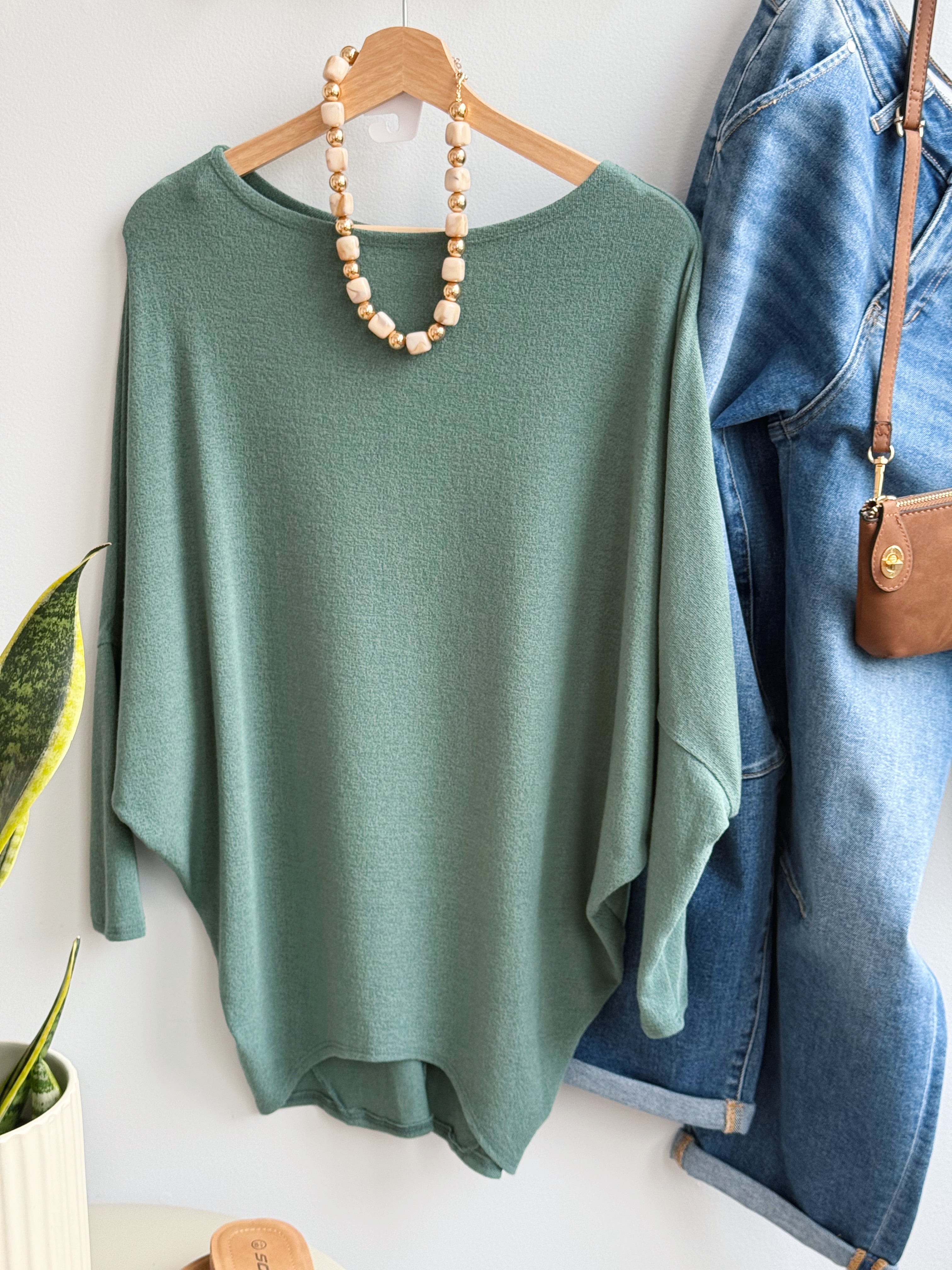 Favorite Comfy Tunic - DARK SAGE