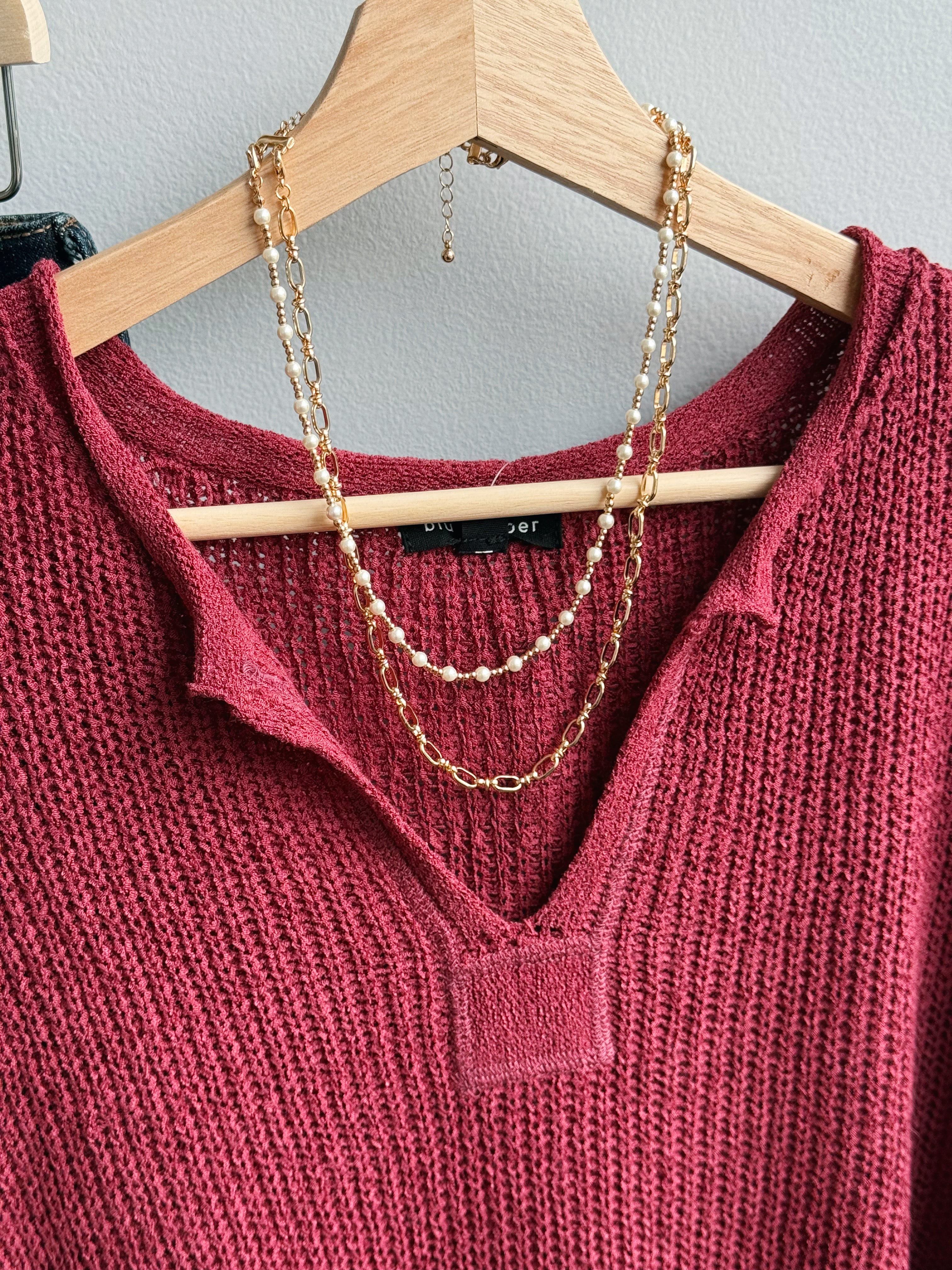 Sheena Sweater - BURGUNDY