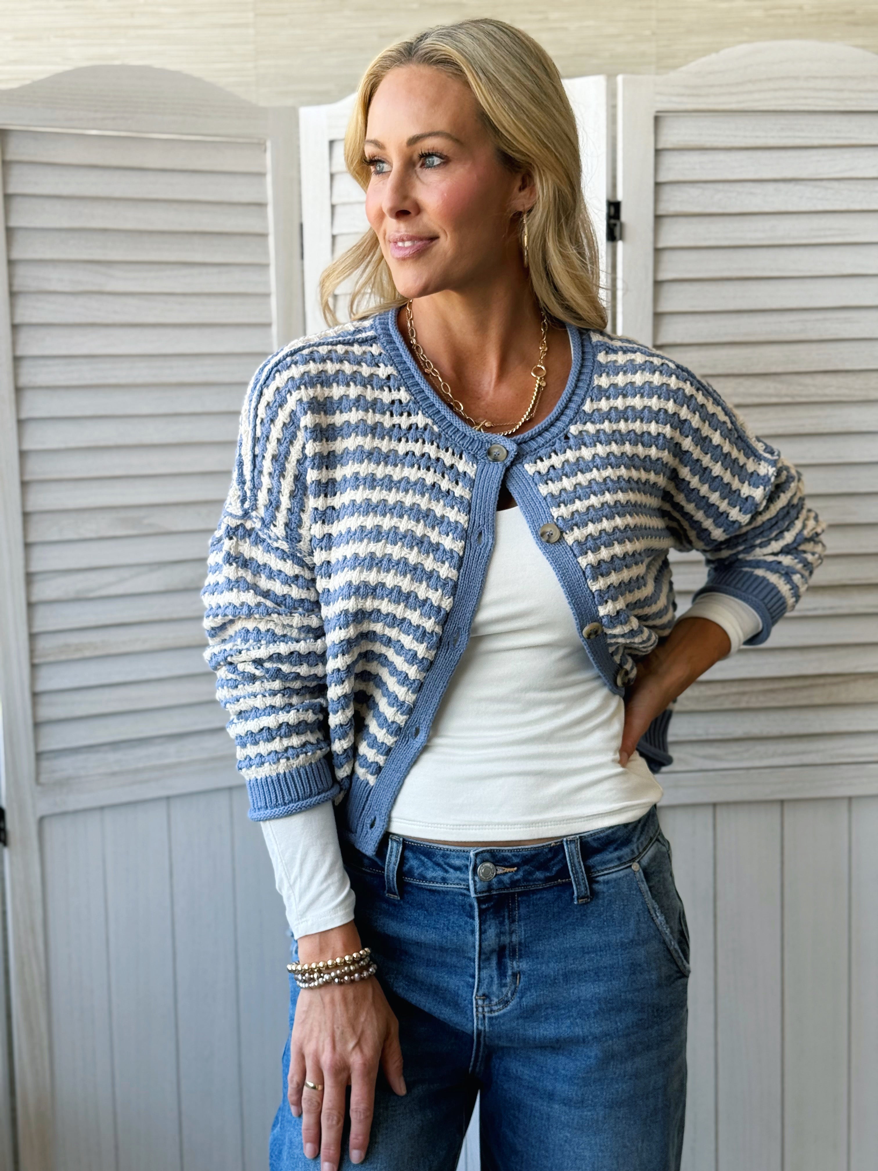 Taylor Grace Long Sleeve Top - IVORY