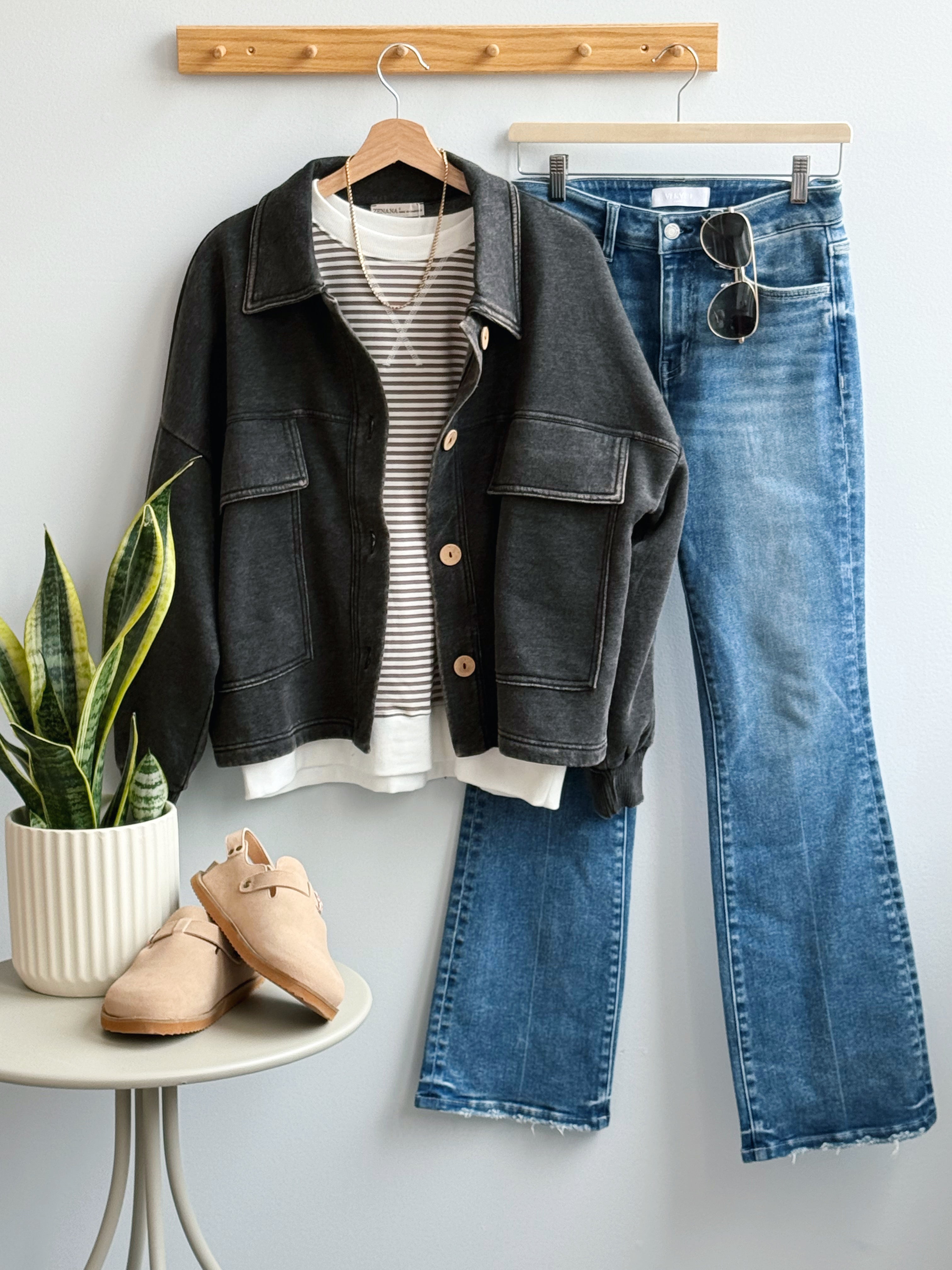 Everyday Stripe Pullover - MOCHA