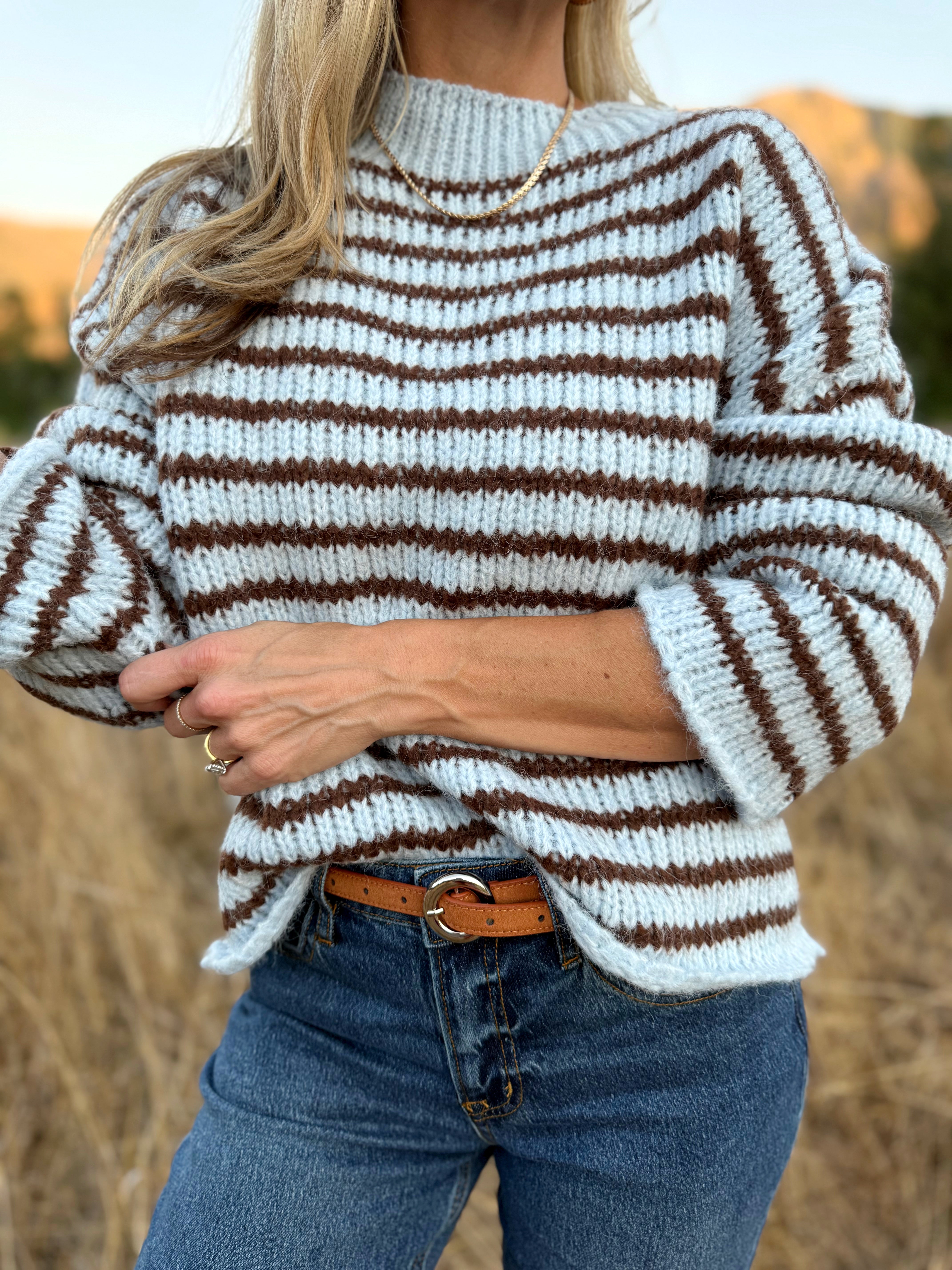 Jeph and Bart Sweater- LIGHT BLUE