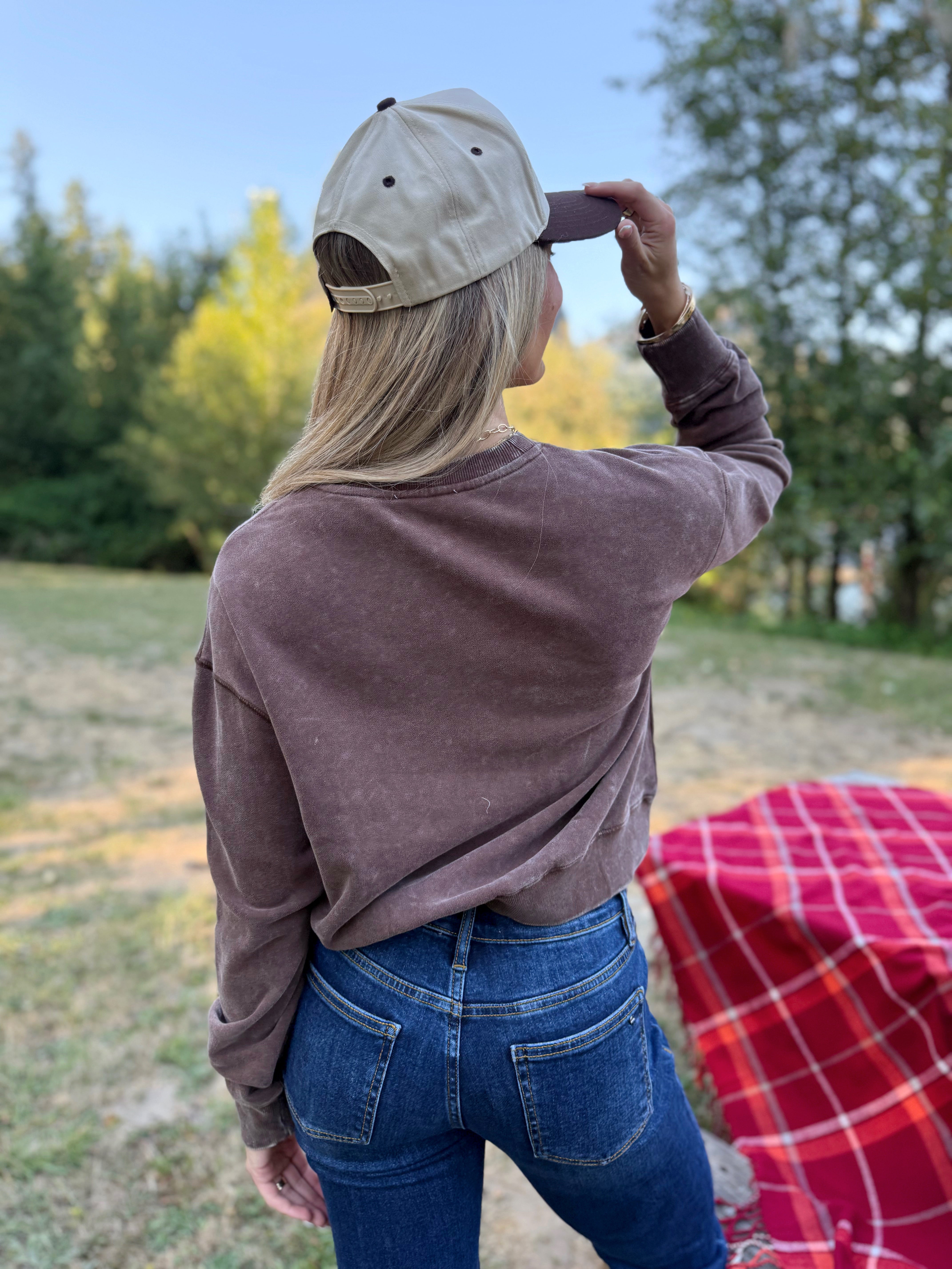 Maple Leaf Sweatshirt - DARK BROWN