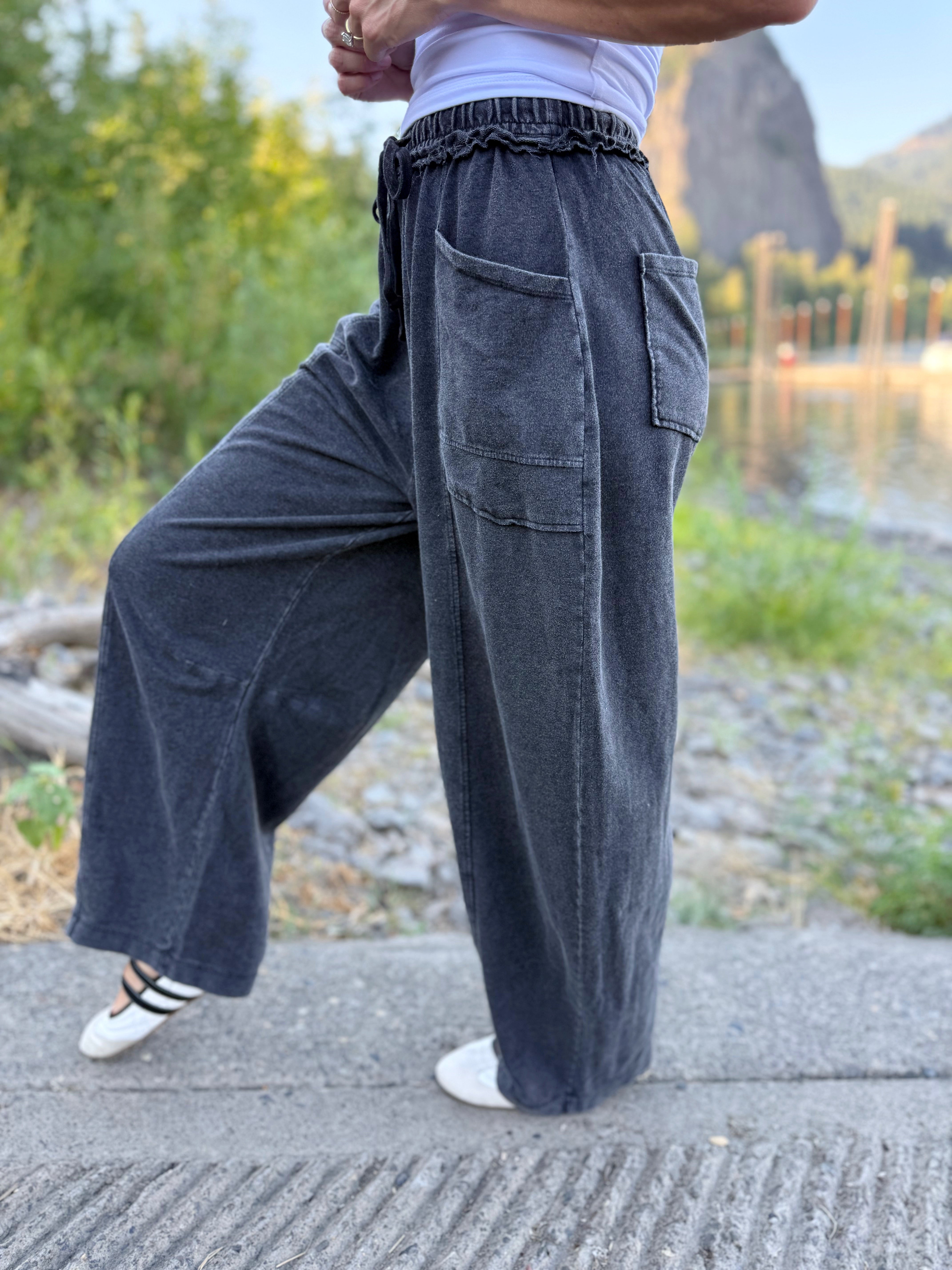 Weekend Barrel Sweatpants - BLACK