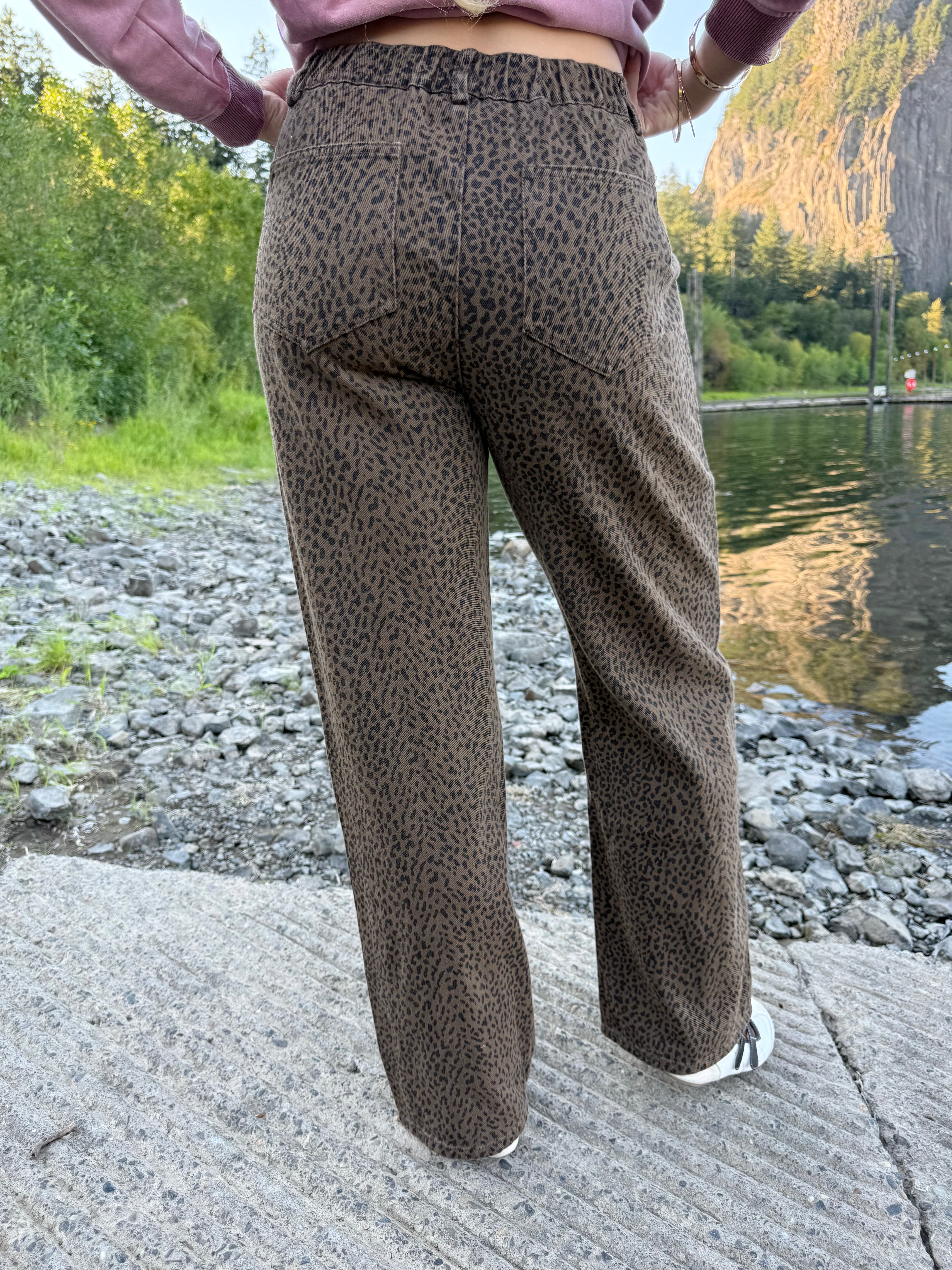 Cat Walk Jean - BROWN LEOPARD