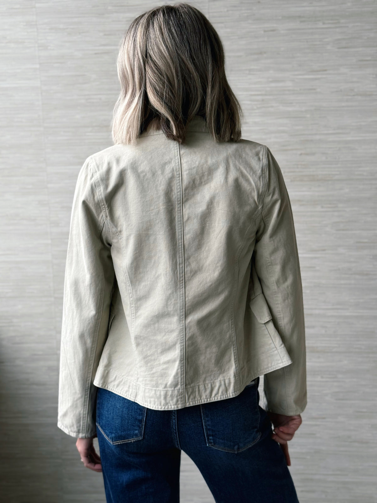 Eden Button Jacket - BEIGE
