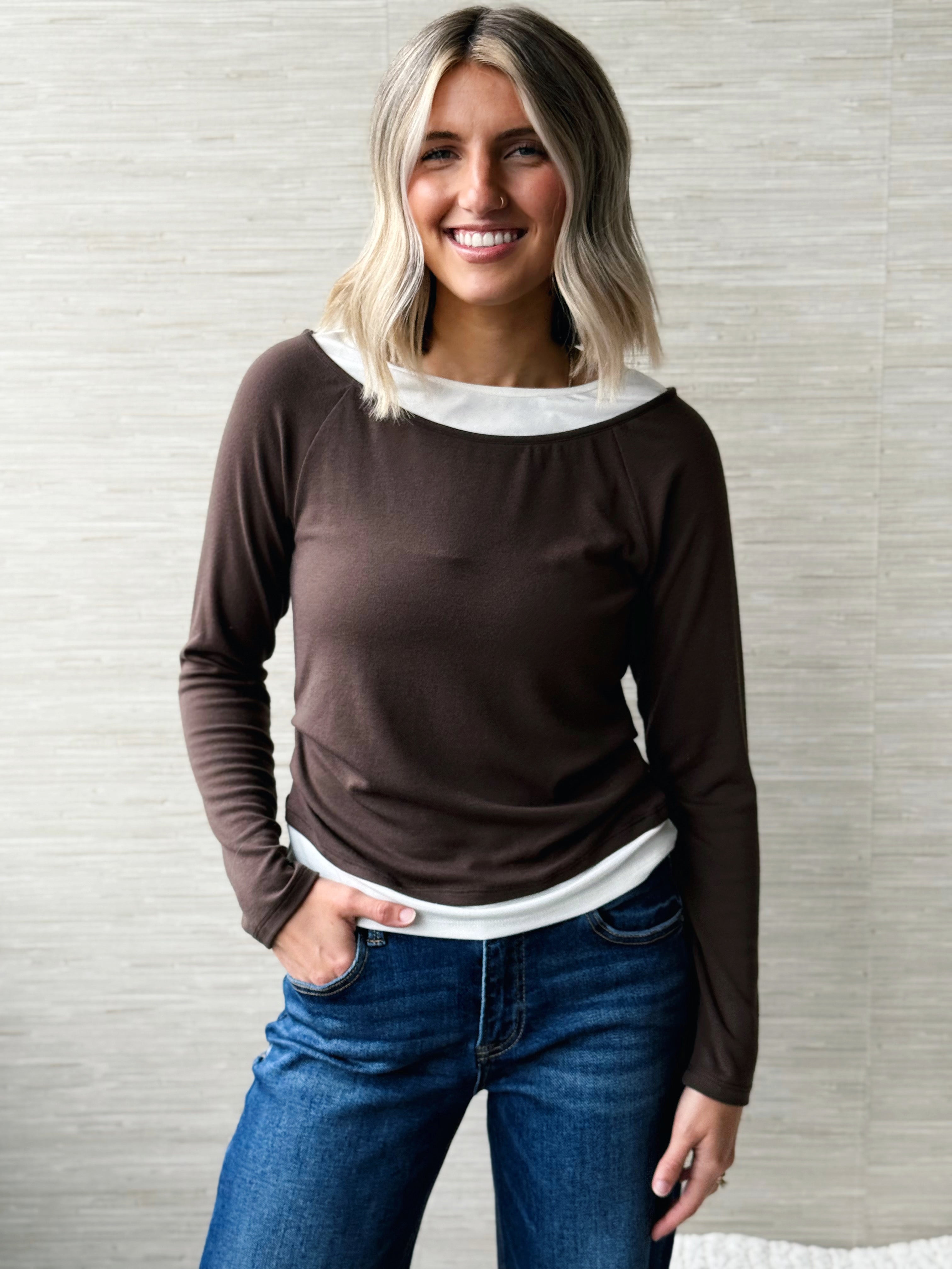 Alix Shirt - CHOCOLATE