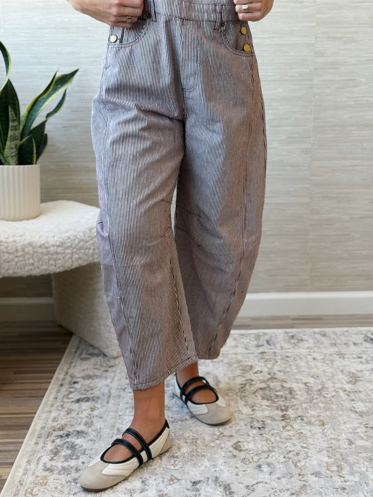 Aden Barrel Overalls - BROWN