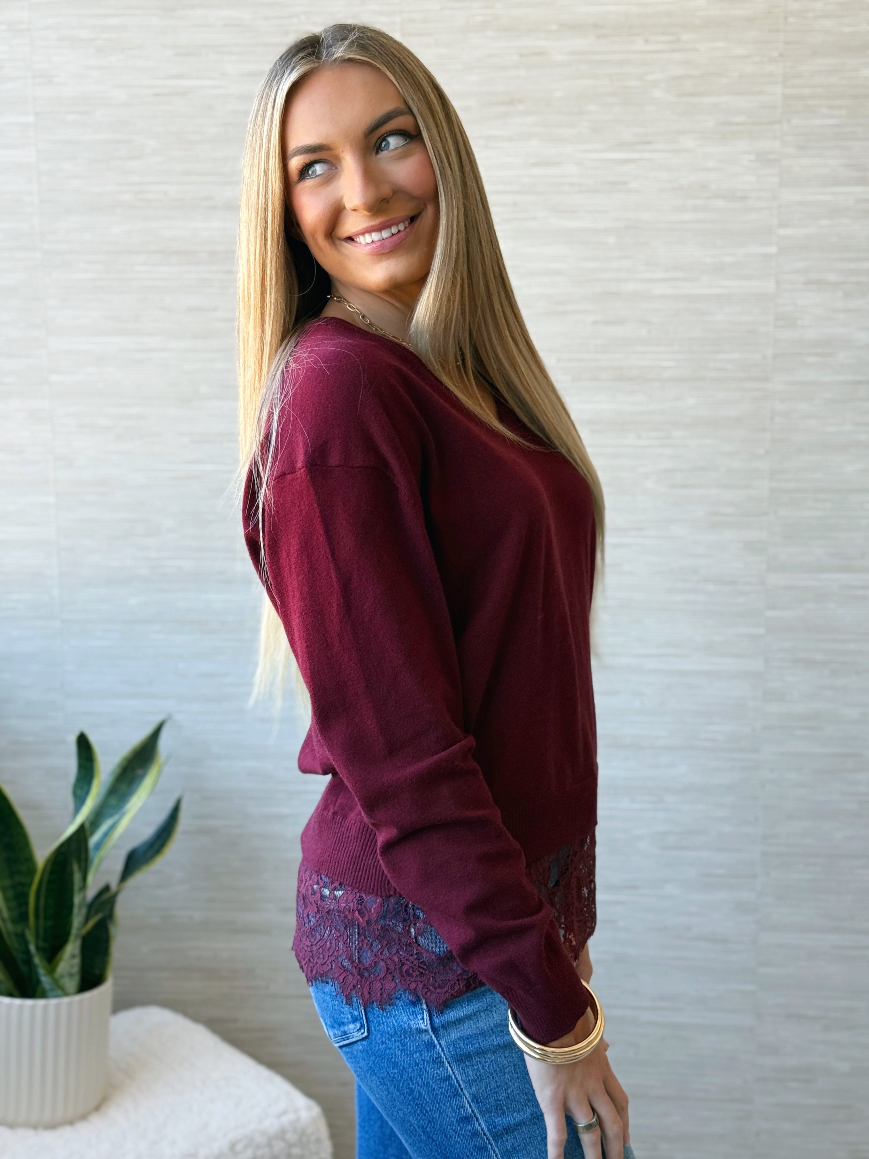 Show and Tell Sweater - WINE