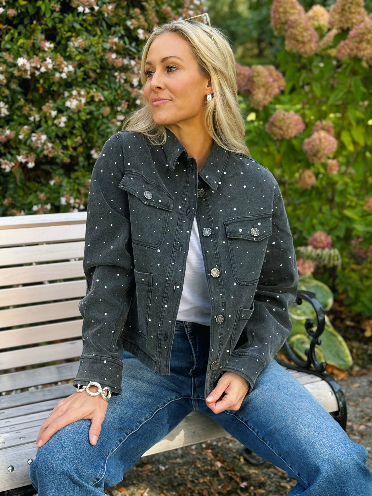 Rhinestone Cowgirl Jacket - BLACK