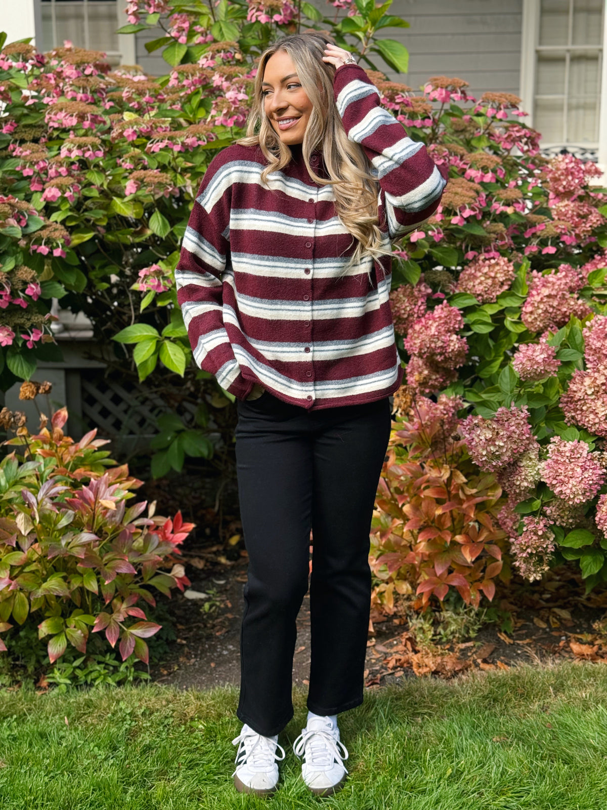 Ventinove Anni Cardigan - OXBLOOD MULTI
