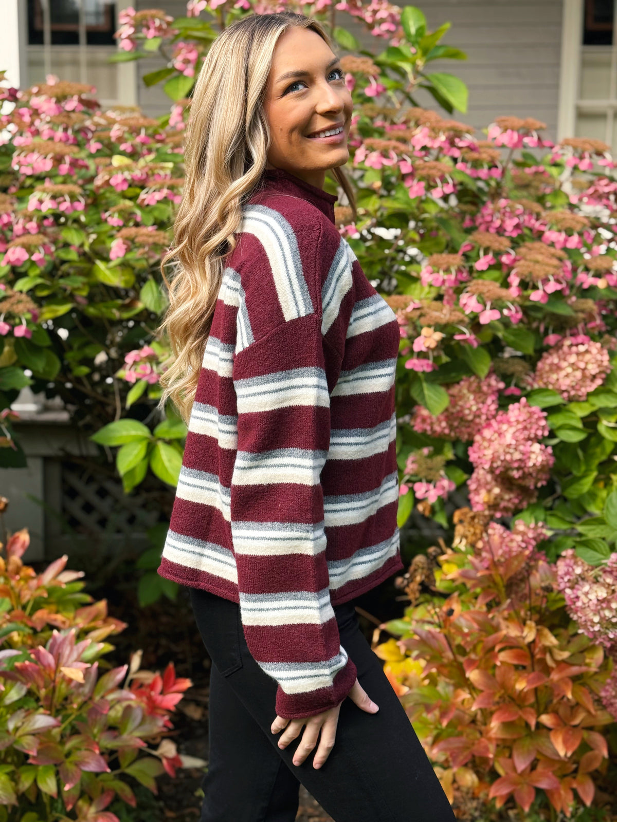Ventinove Anni Cardigan - OXBLOOD MULTI