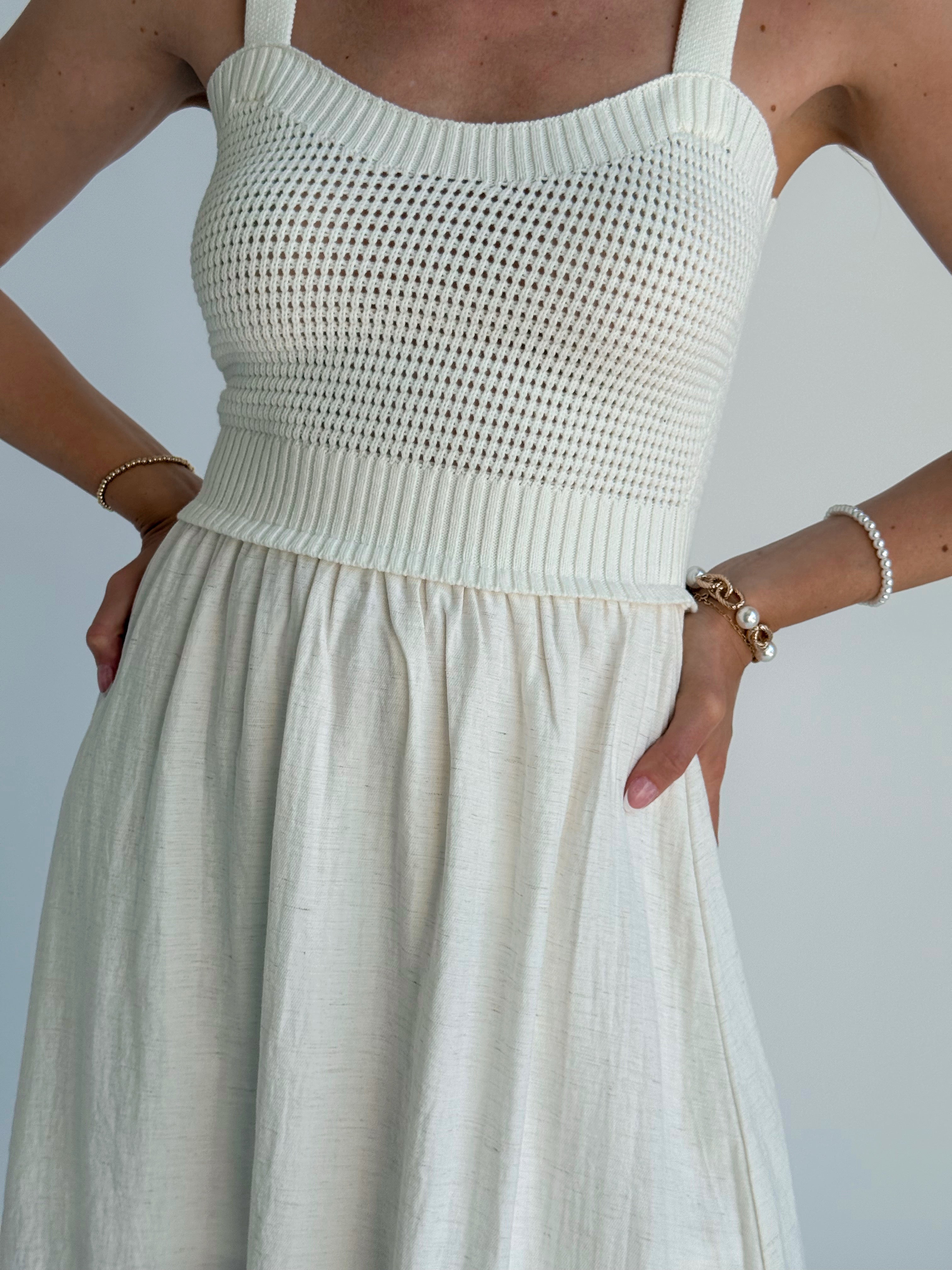 Cambria Dress - NATURAL