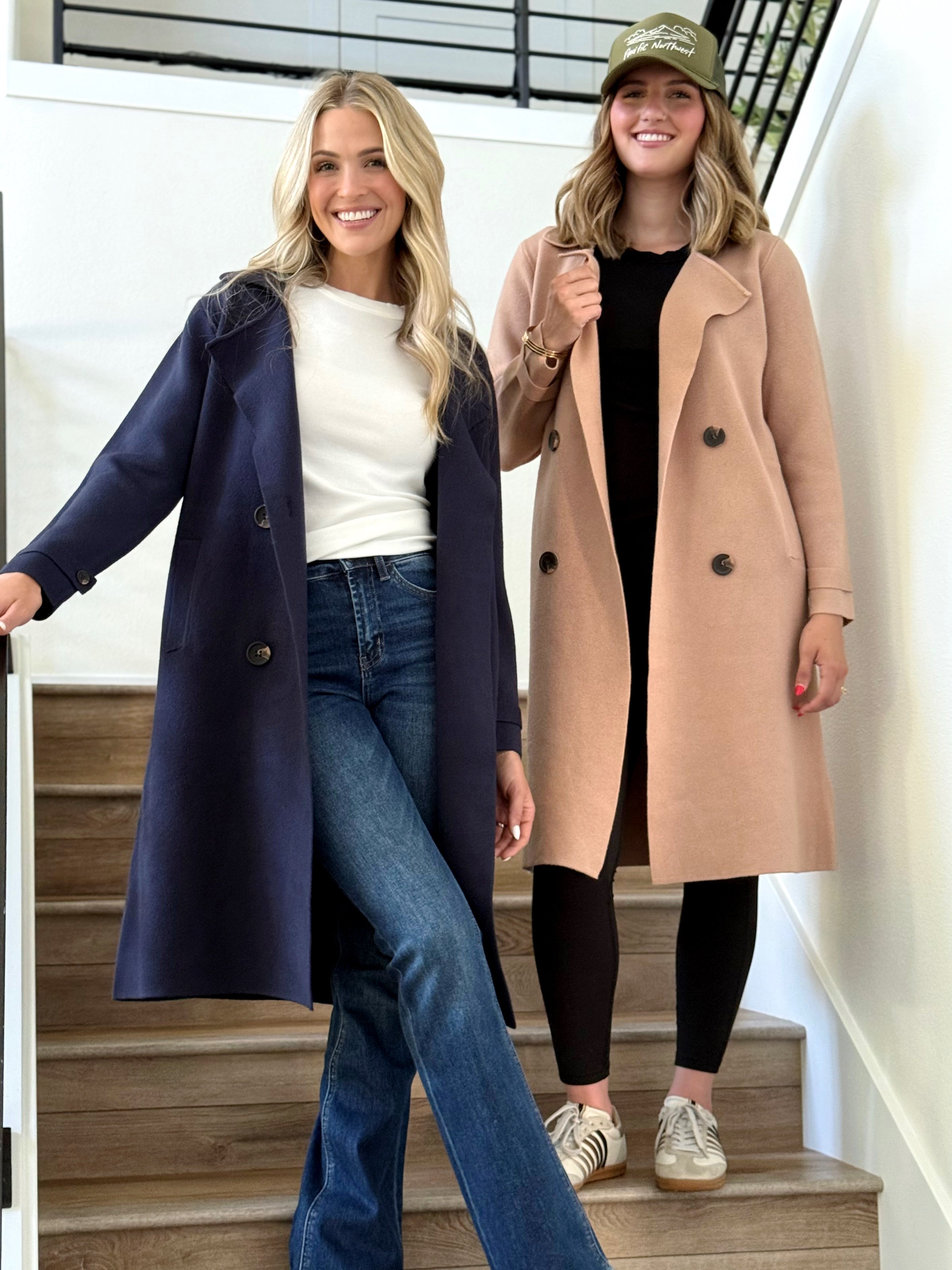 Anastasia Sweater Coat - NAVY