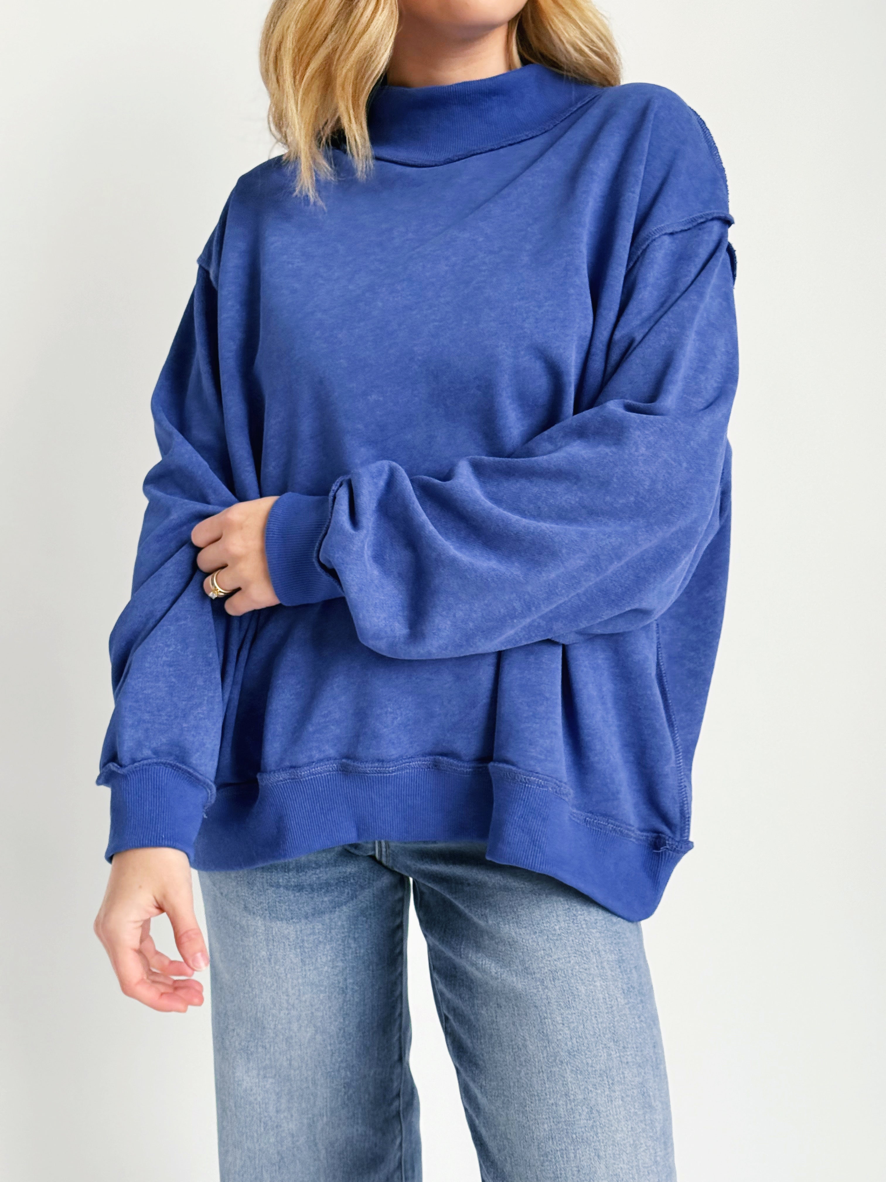 Tabitha Oversized Sweatshirt - ROYAL