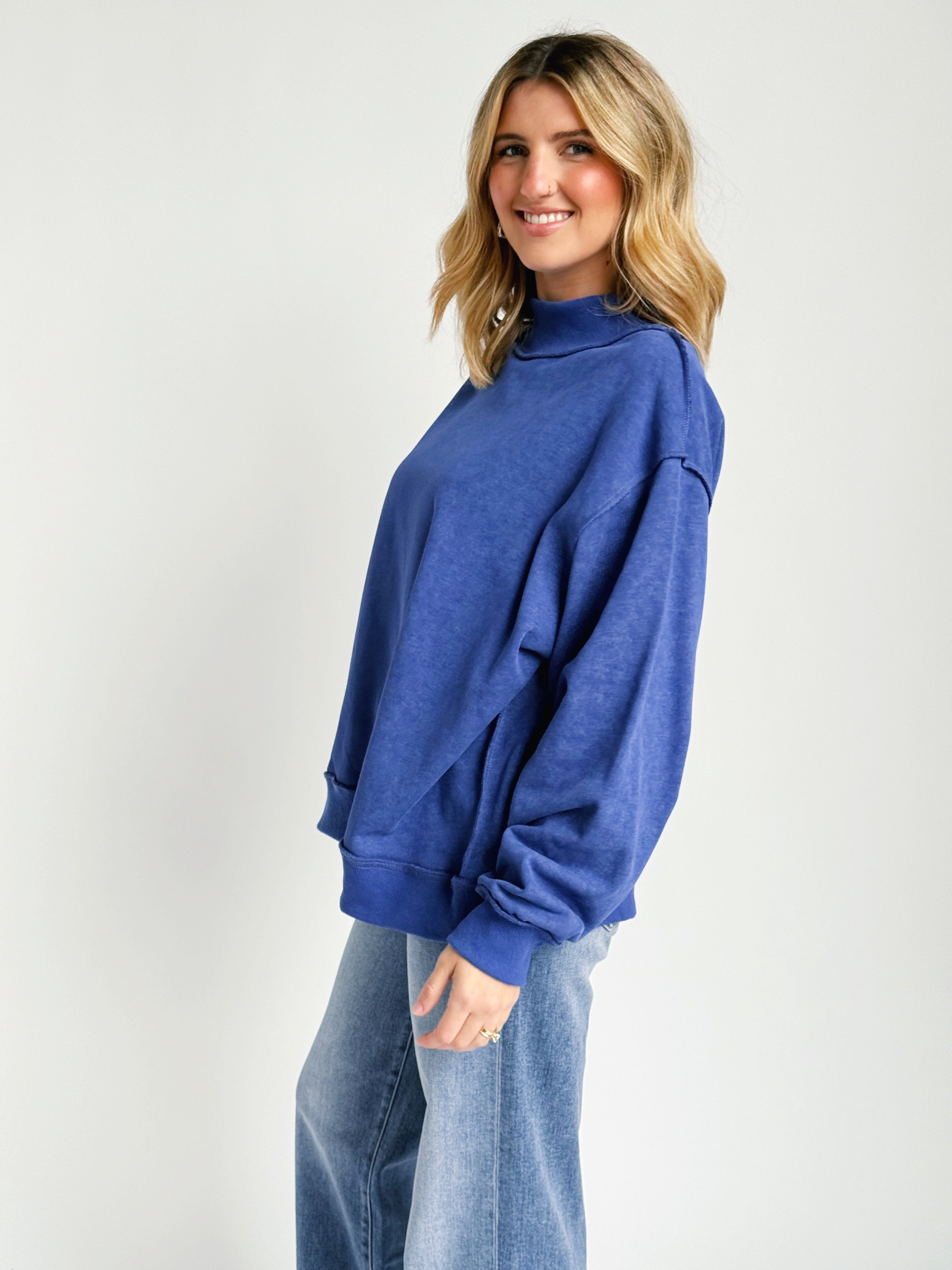 Tabitha Oversized Sweatshirt - ROYAL