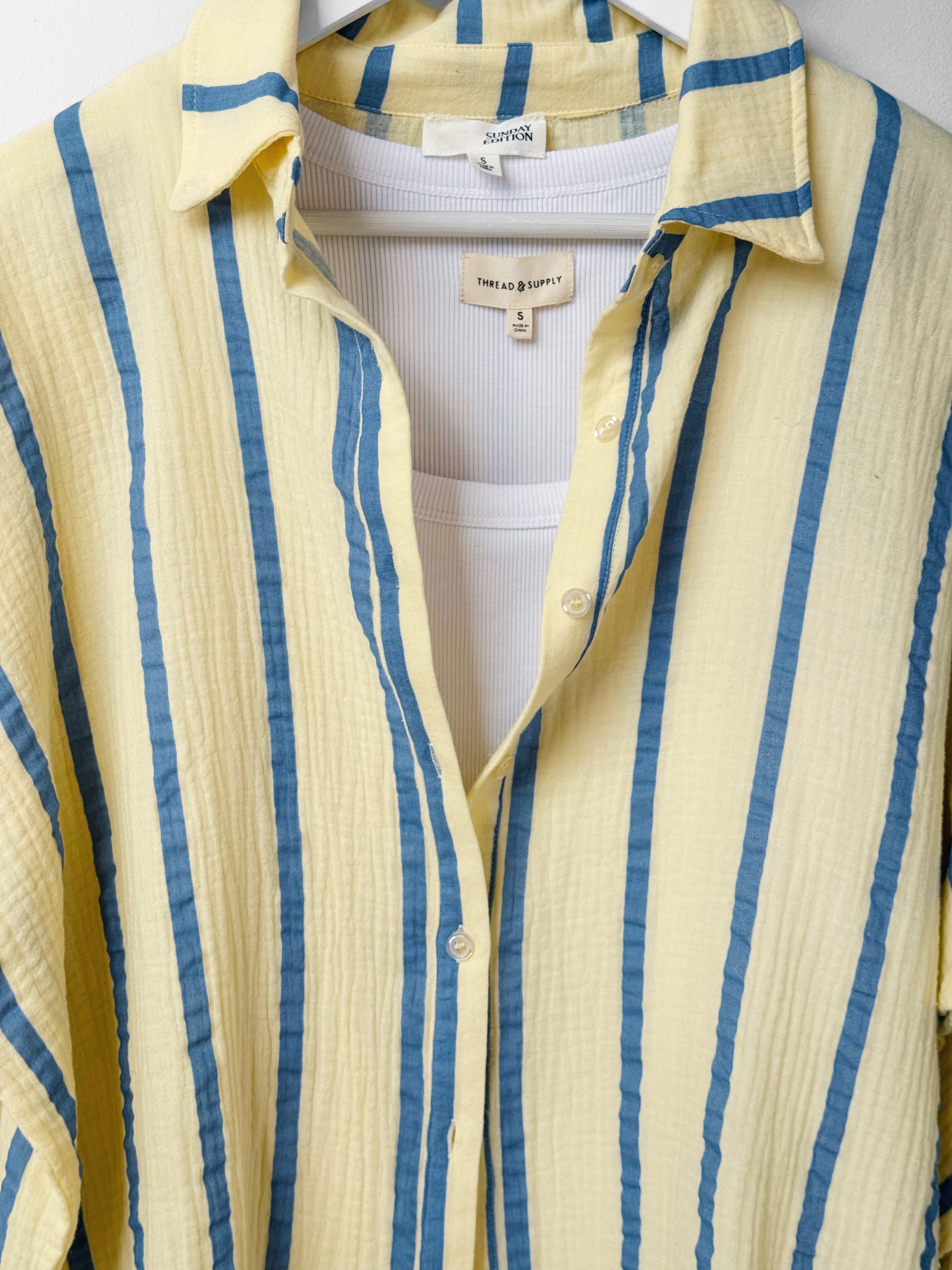 Sunshine Top - BUTTER/BLUE