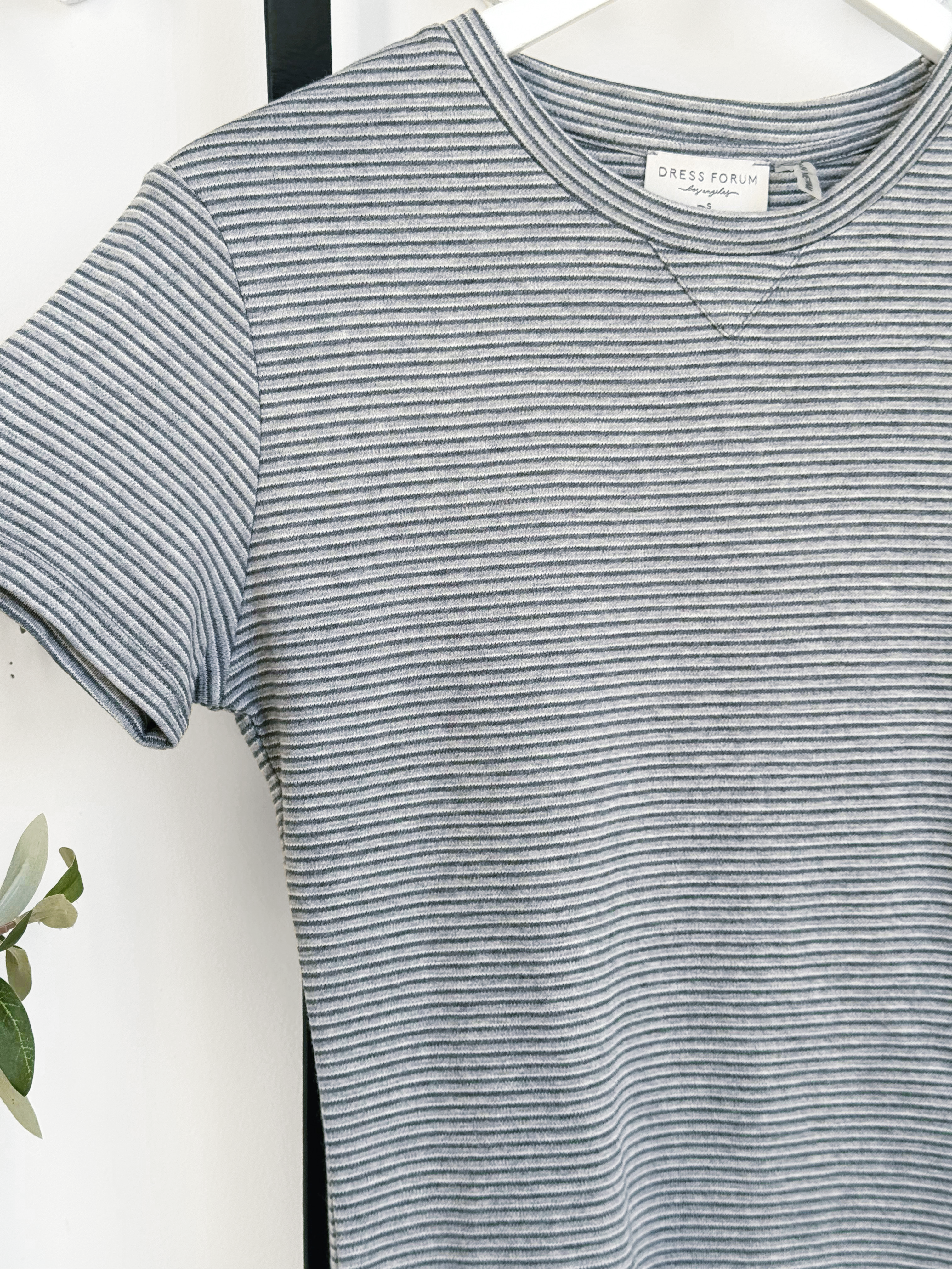 Josie Stripe Tee - GREY