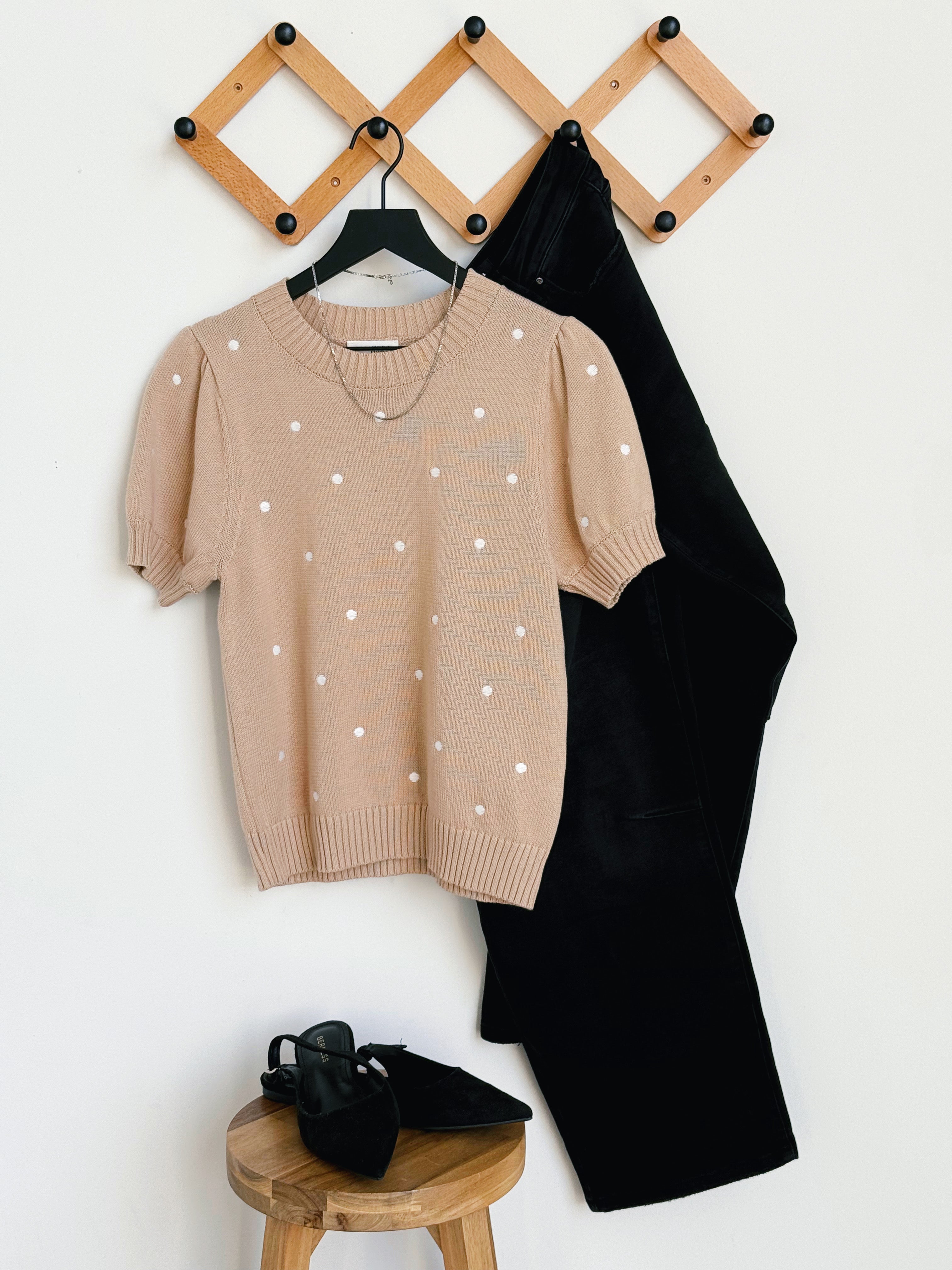 January Sweater - TAUPE/IVORY