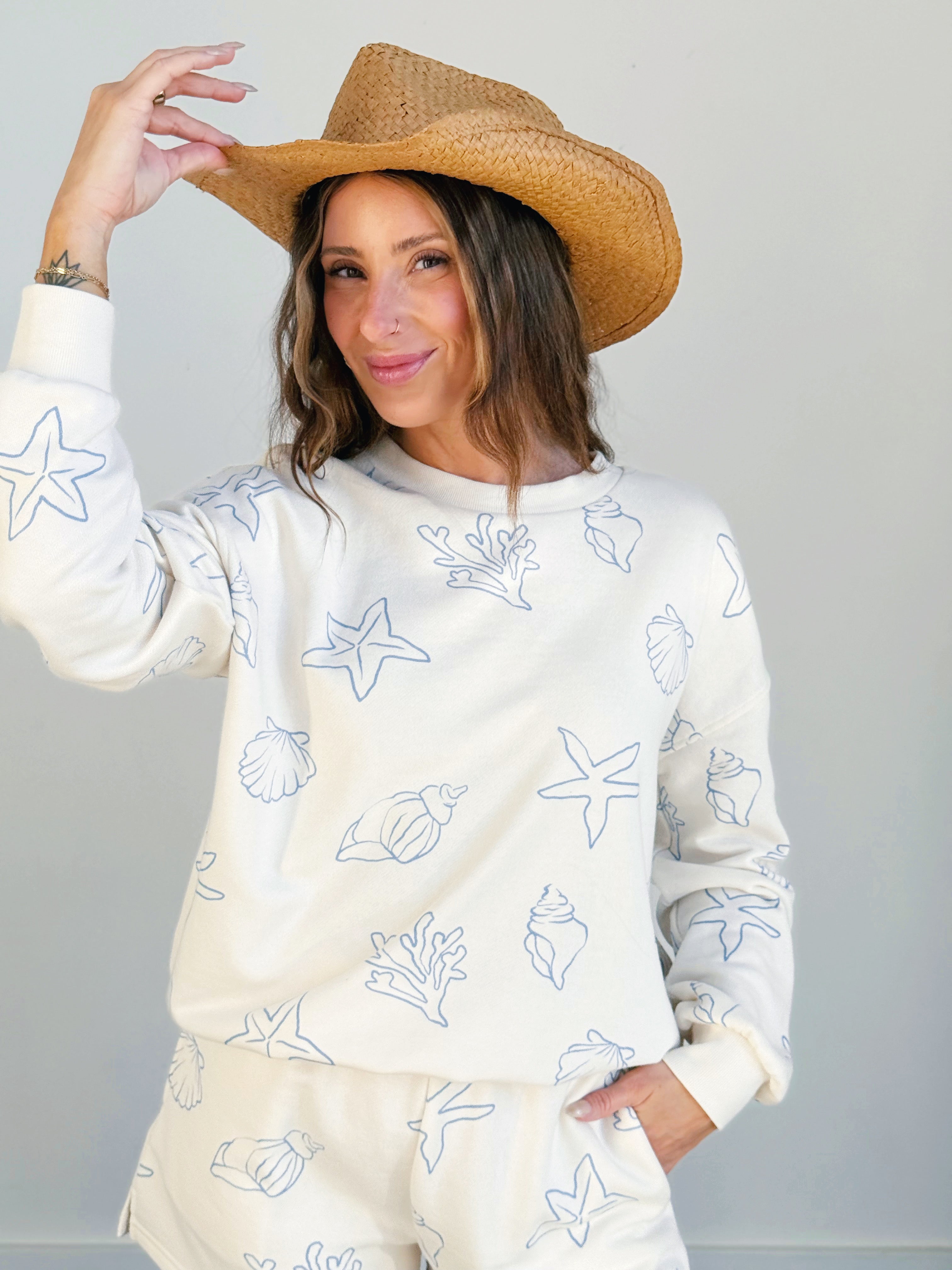 Beachy Keen Sweatshirt - IVORY