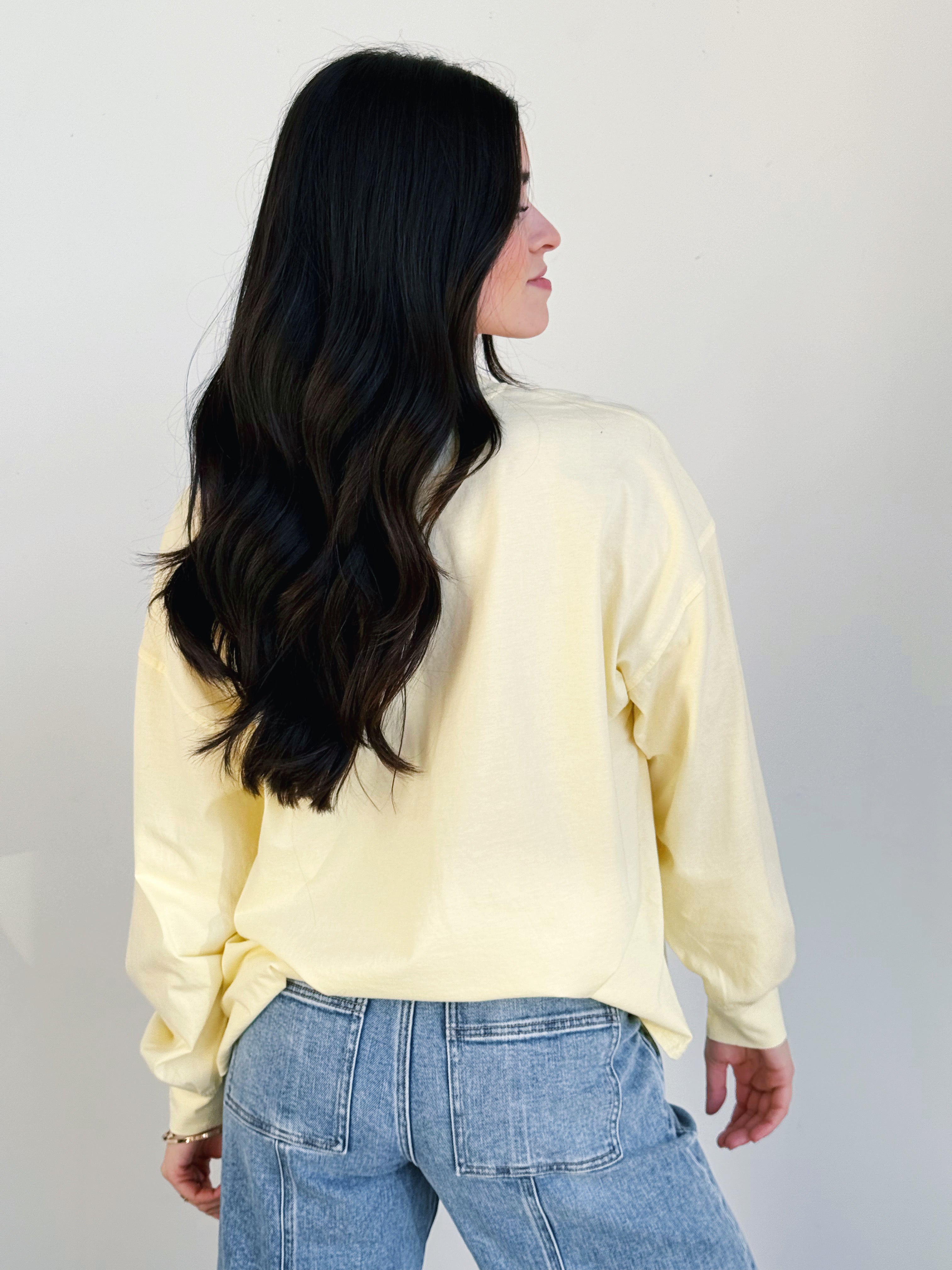 Beach Cowgirl Graphic Tee - BUTTER YELLOW