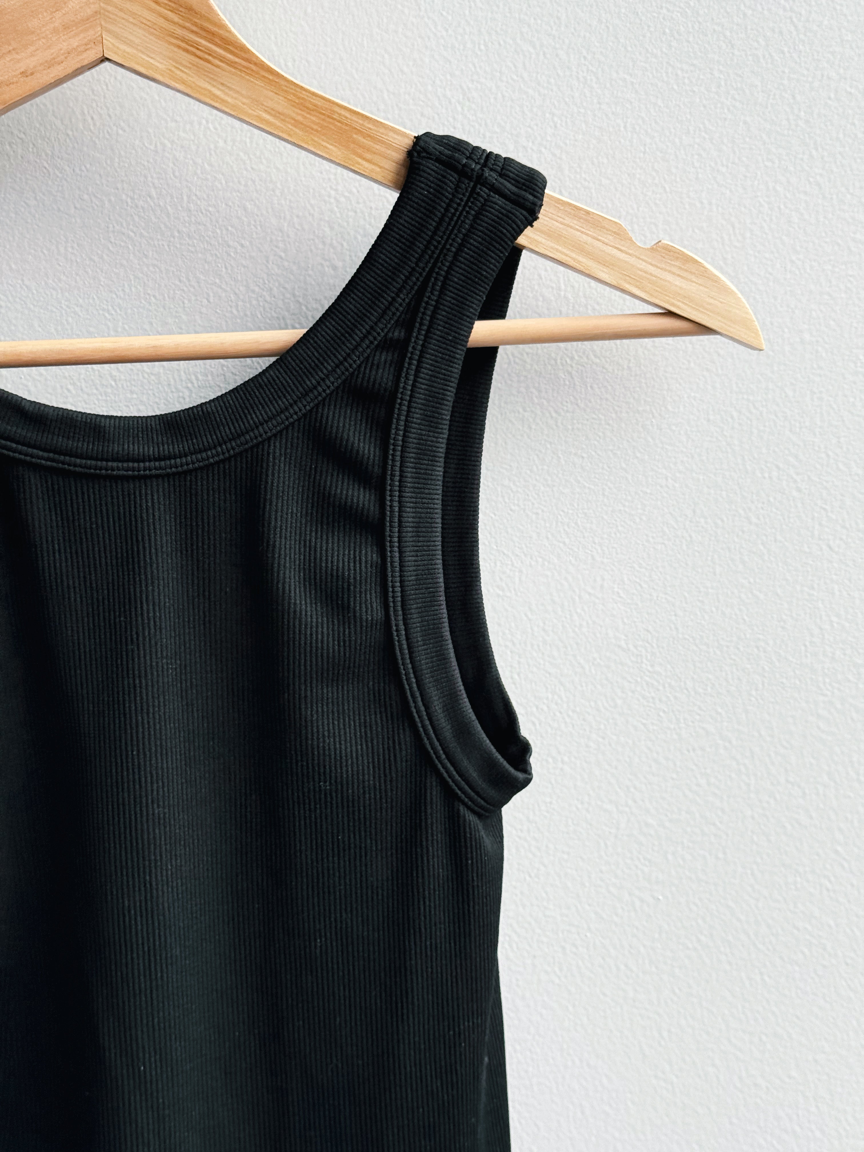 Reversible Ribbed Tank - BLACK