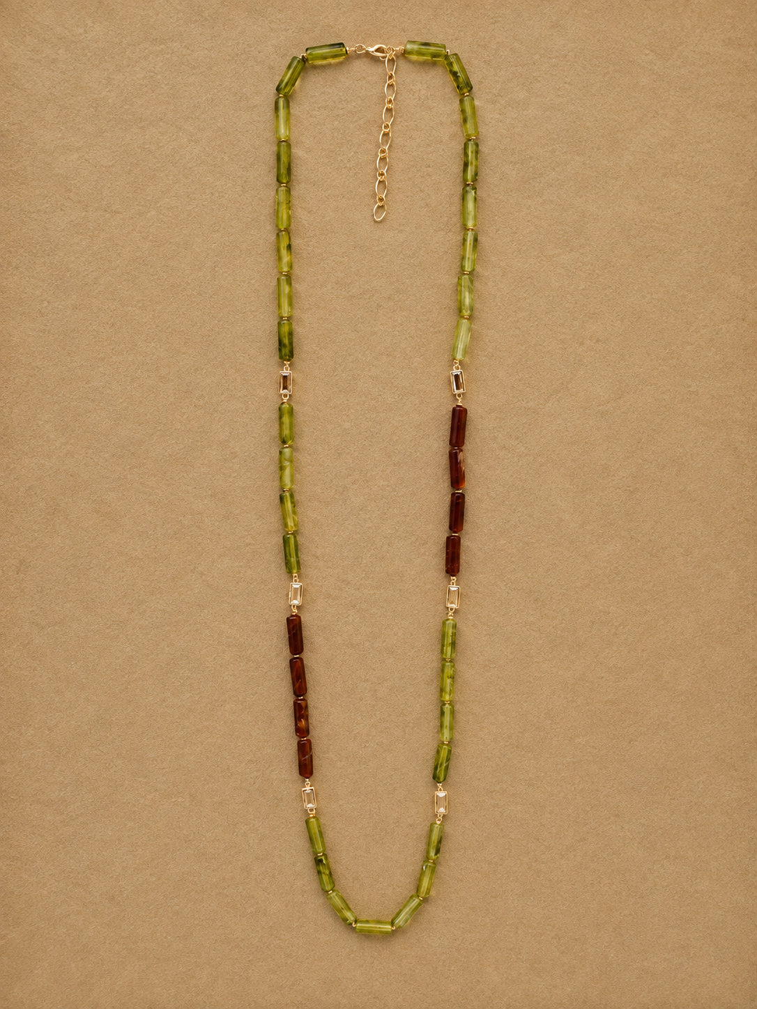 Clarissa Glass Bead Necklace - GREEN