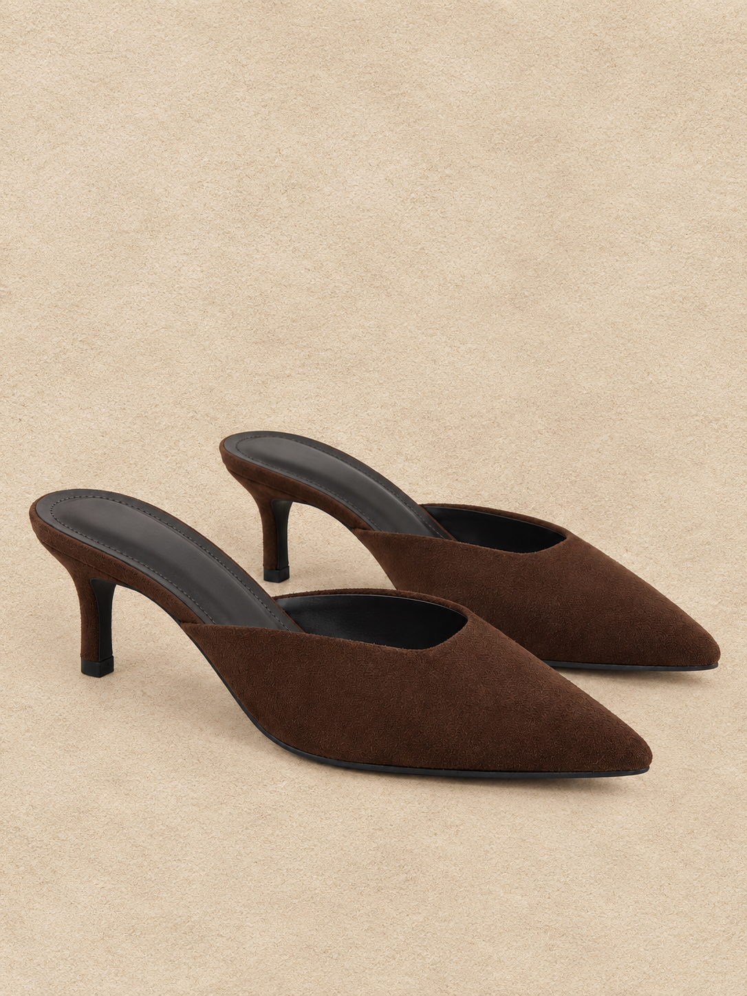 Genevieve Kitten Heel - TOBACCO SUEDE