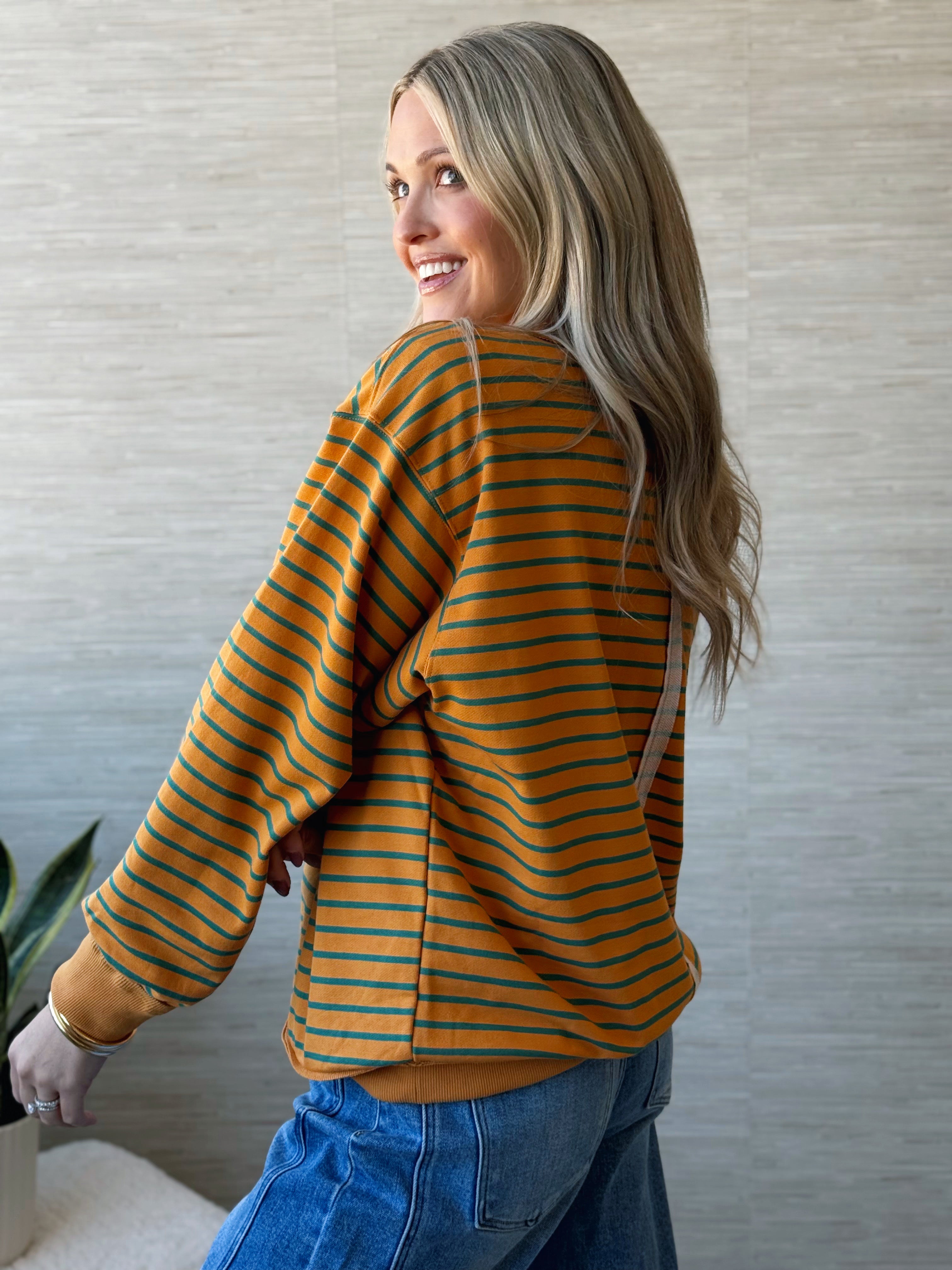 Recess Ready Pullover - MUSTARD/TEAL