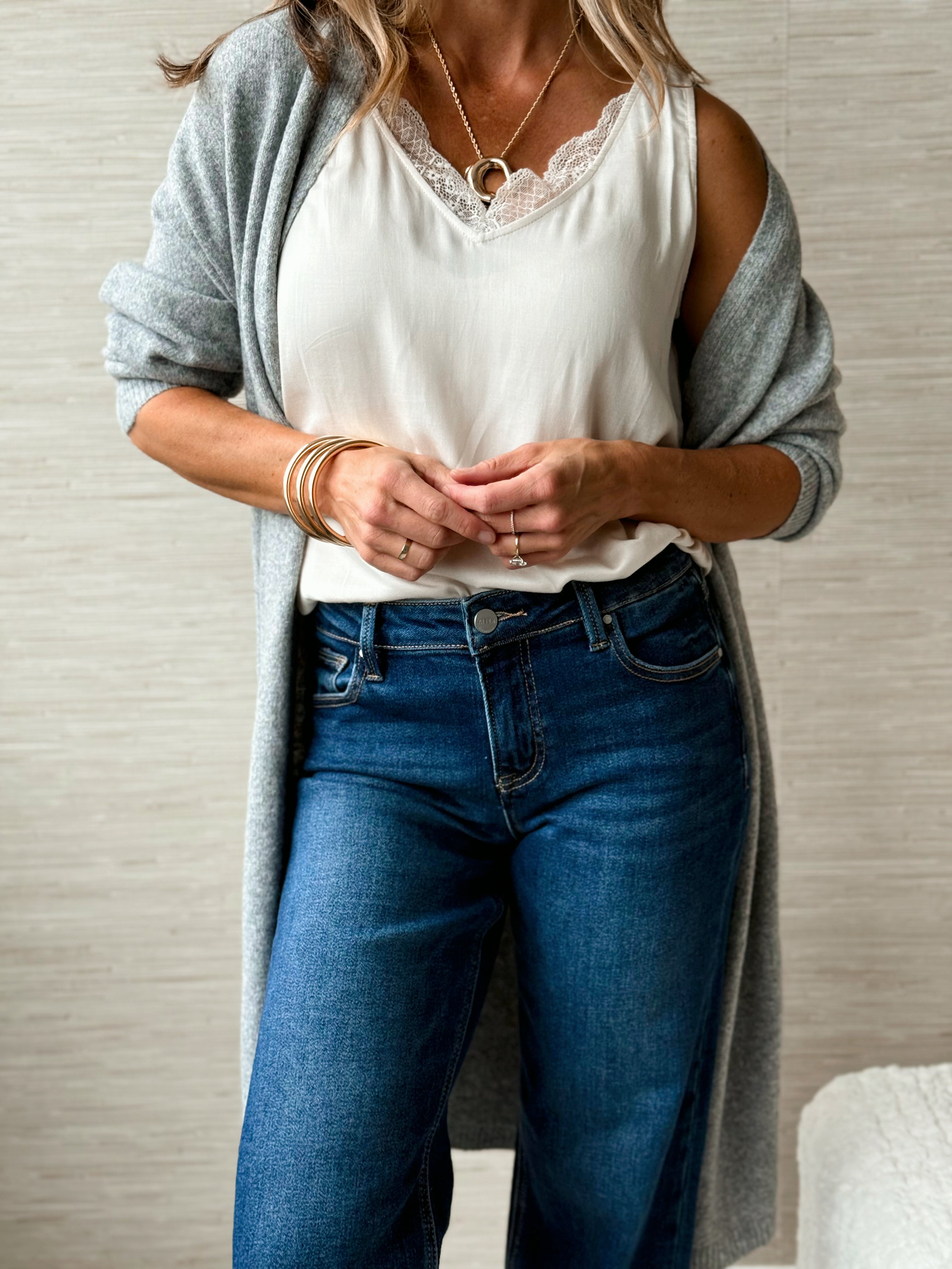 Marlowe Cardigan - HEATHER GREY