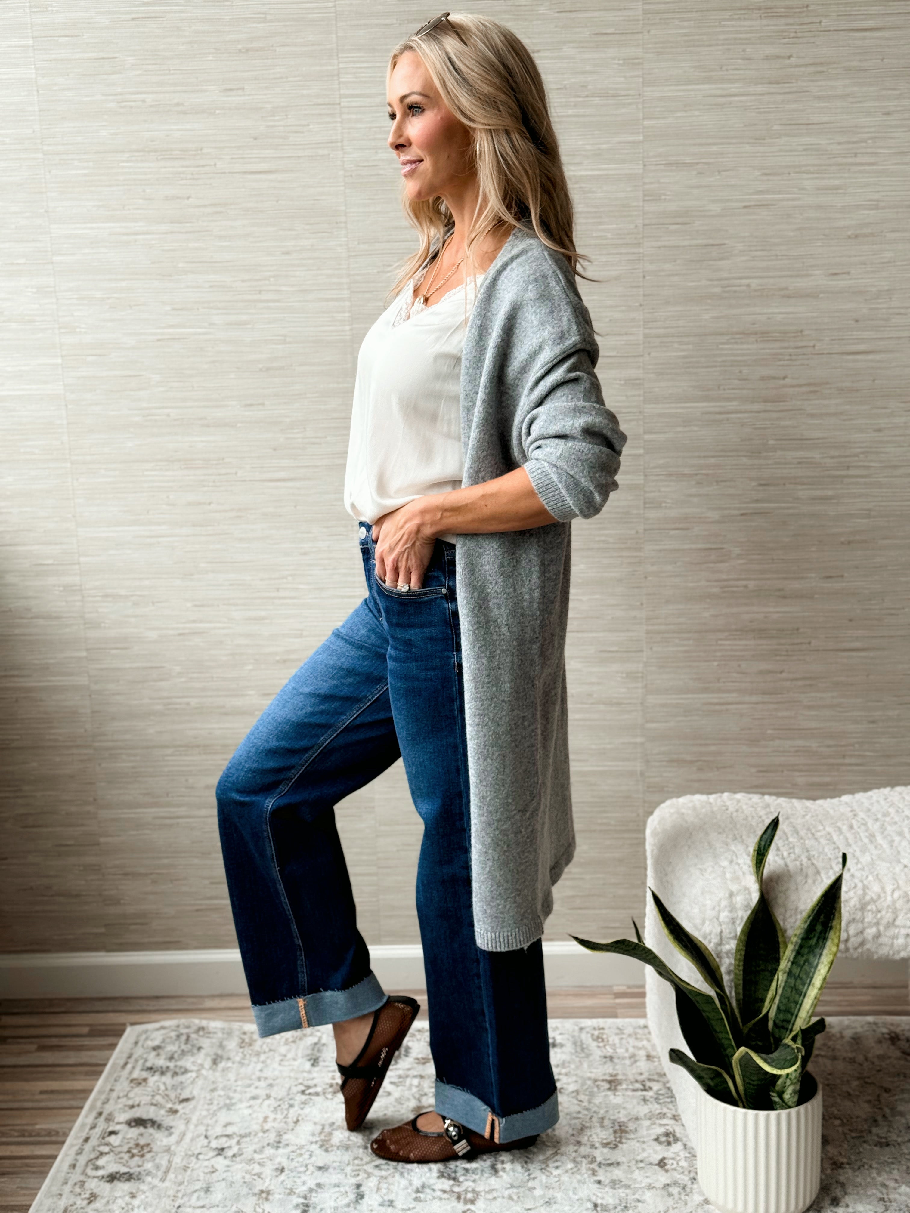 Marlowe Cardigan - HEATHER GREY