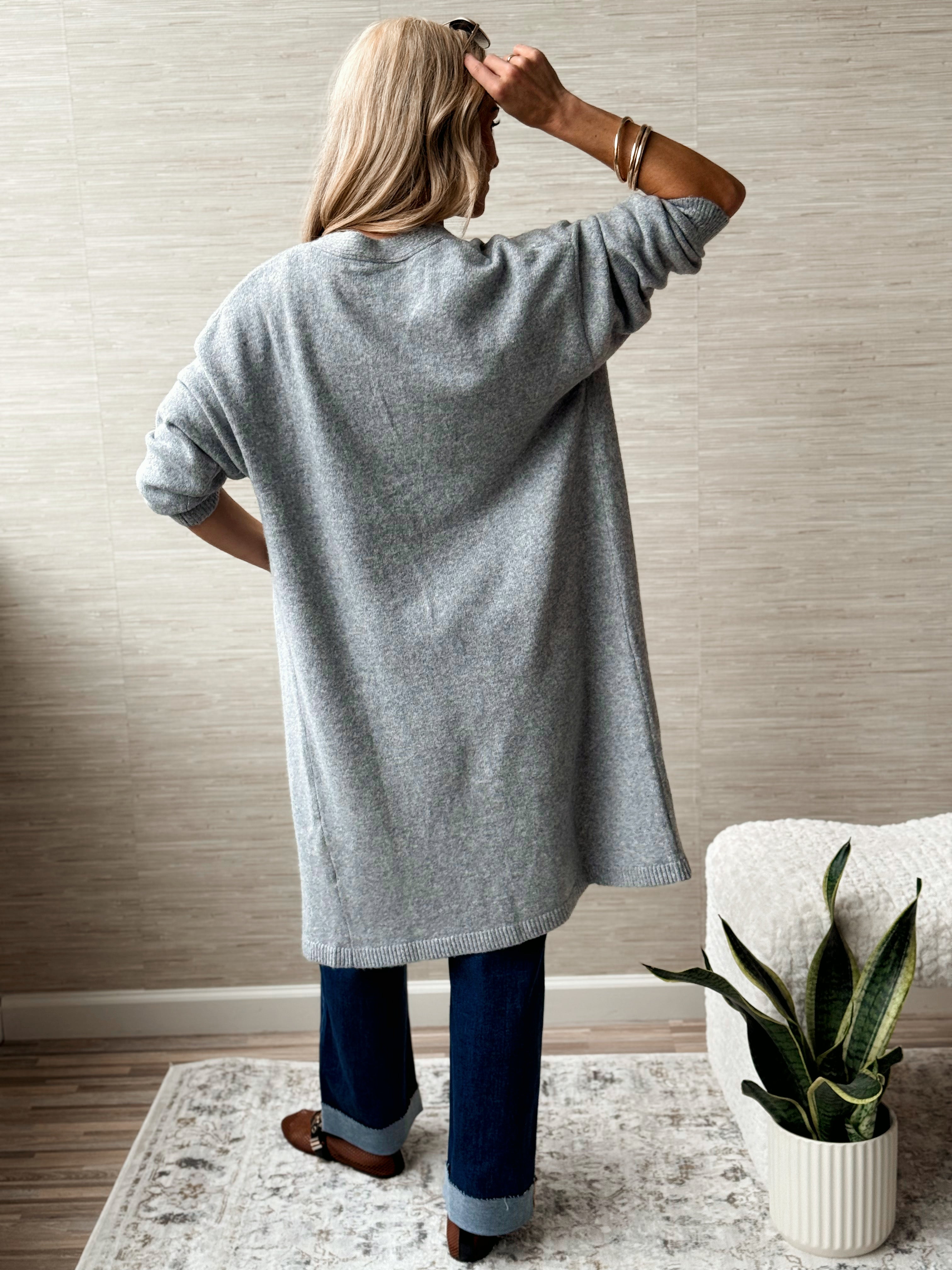 Marlowe Cardigan - HEATHER GREY