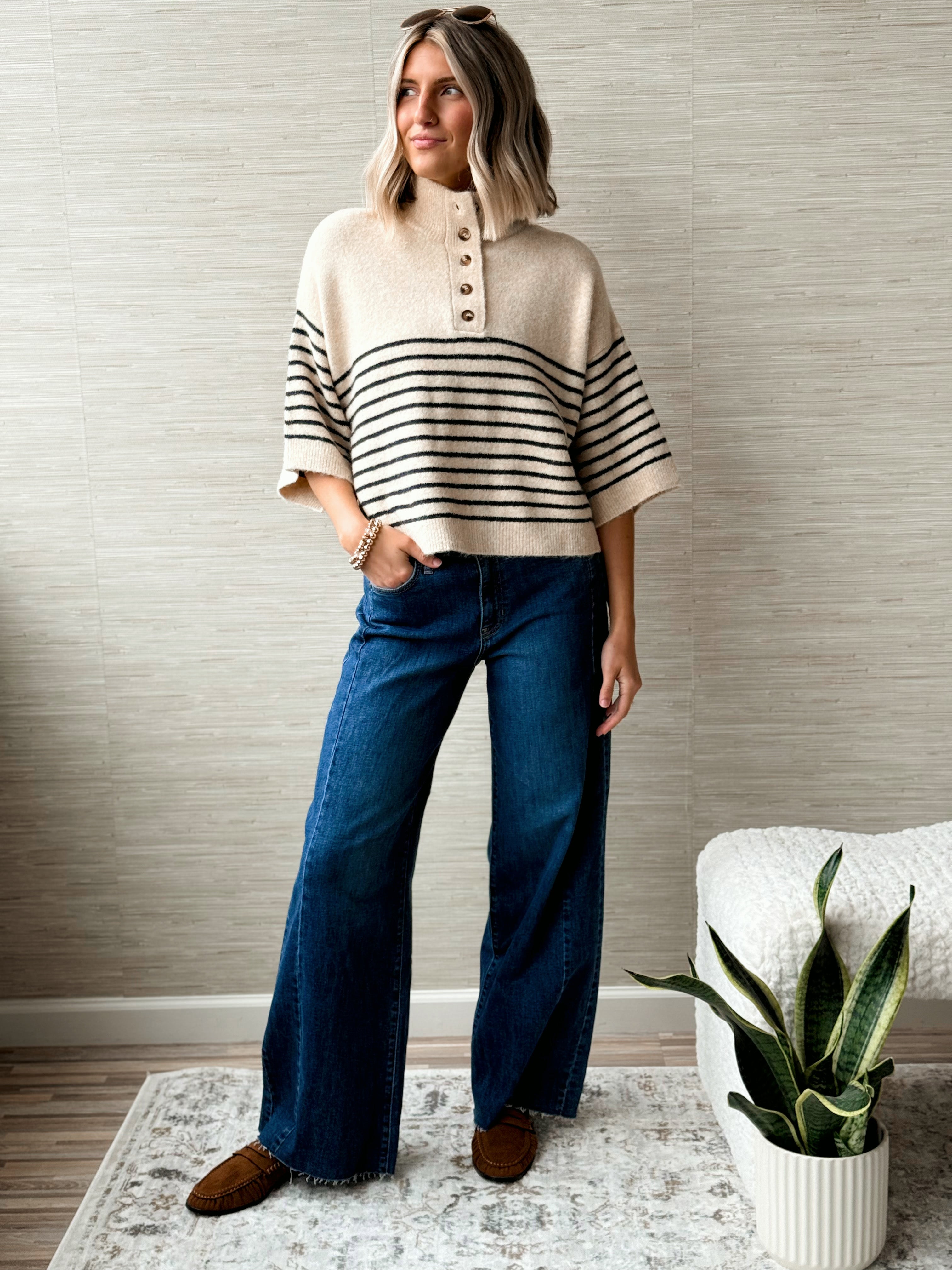 Piper Funnel Sweater - ECRU