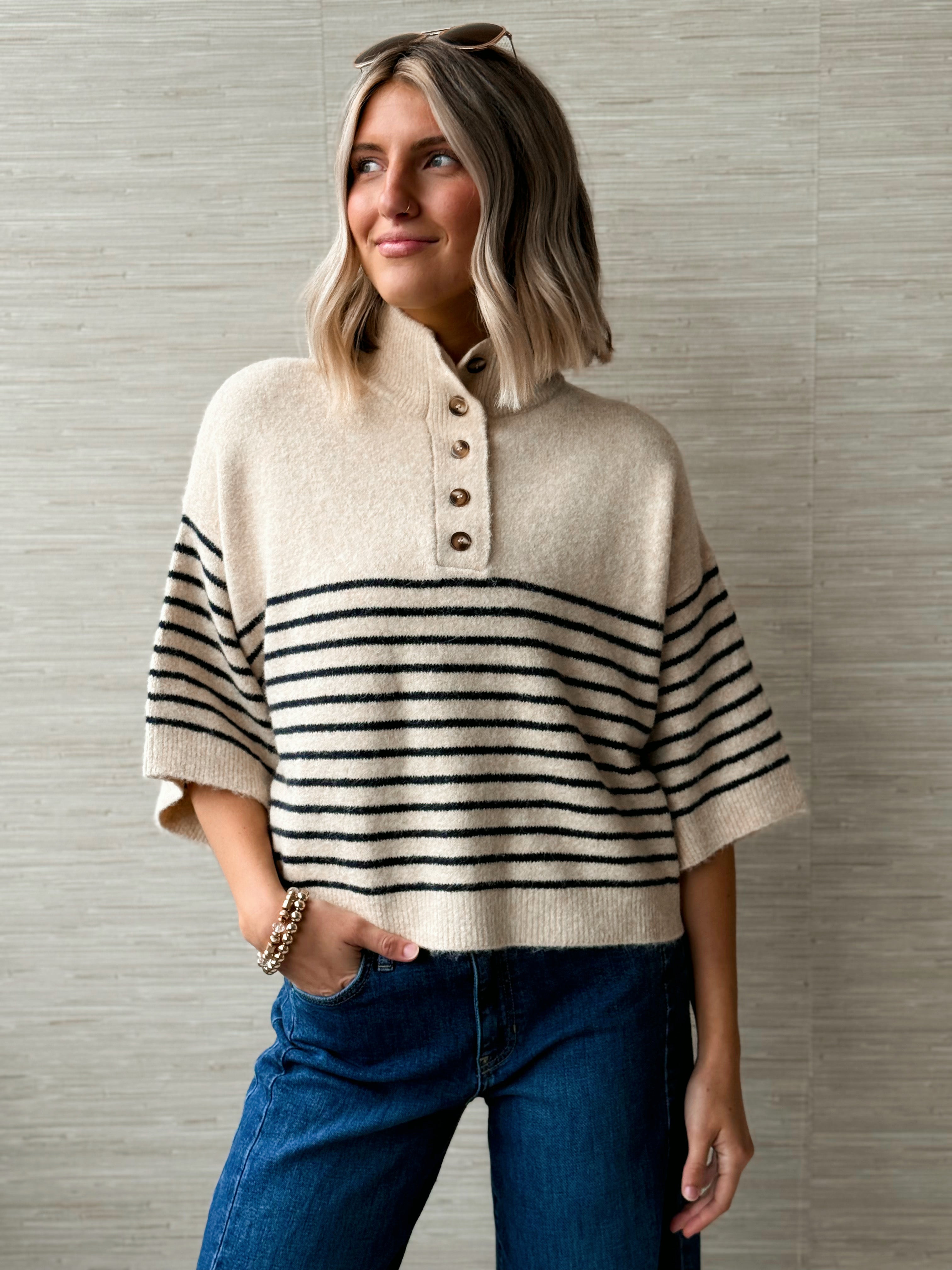 Piper Funnel Sweater - ECRU